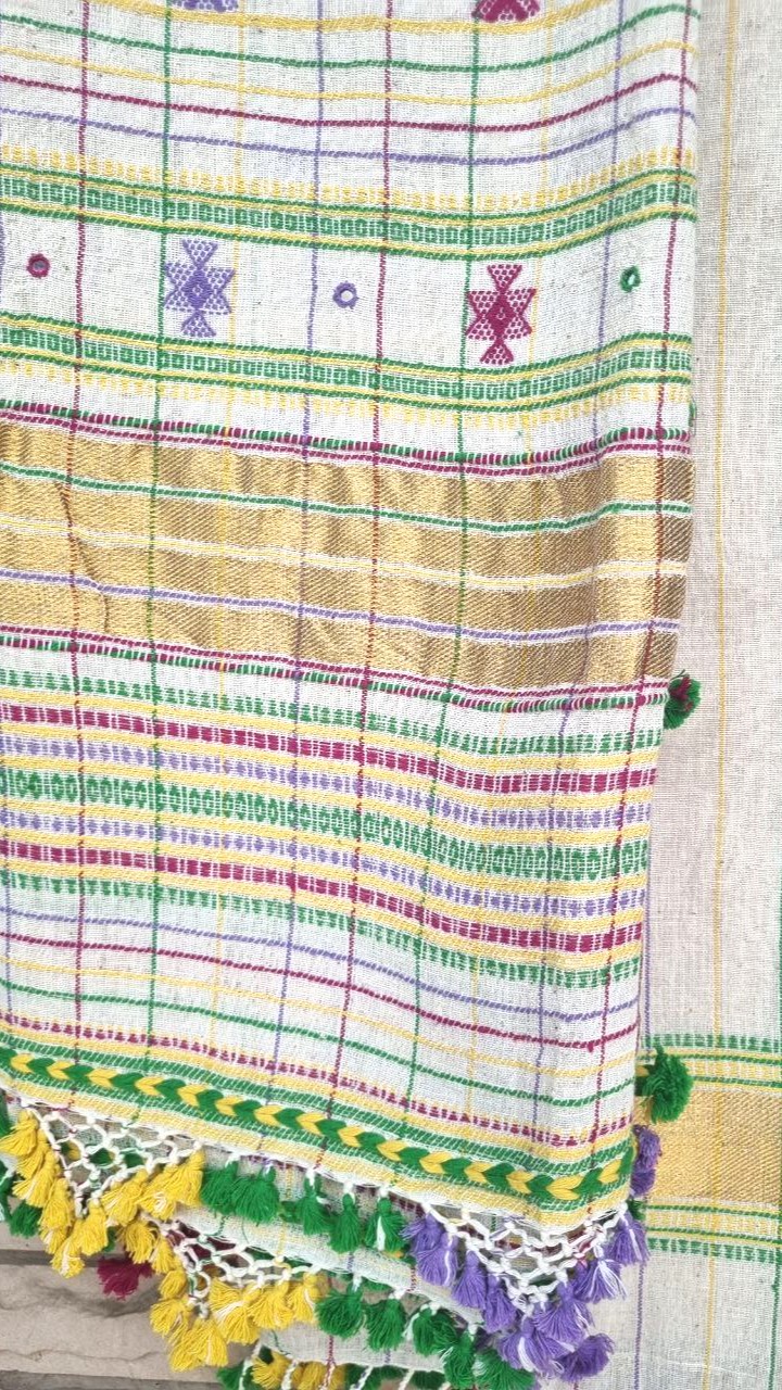 Off White Kala Cotton Bhujodi Suit
