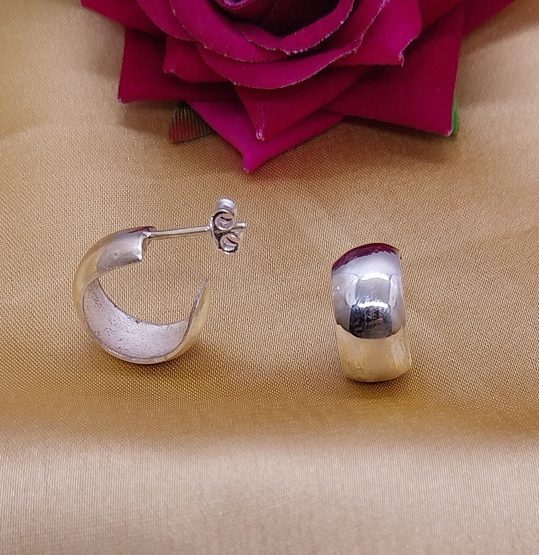 VATAVE 925 PLAIN SILVER EARRING FOR KIDS GIRLS AND WOMEN FOR DAILY USE