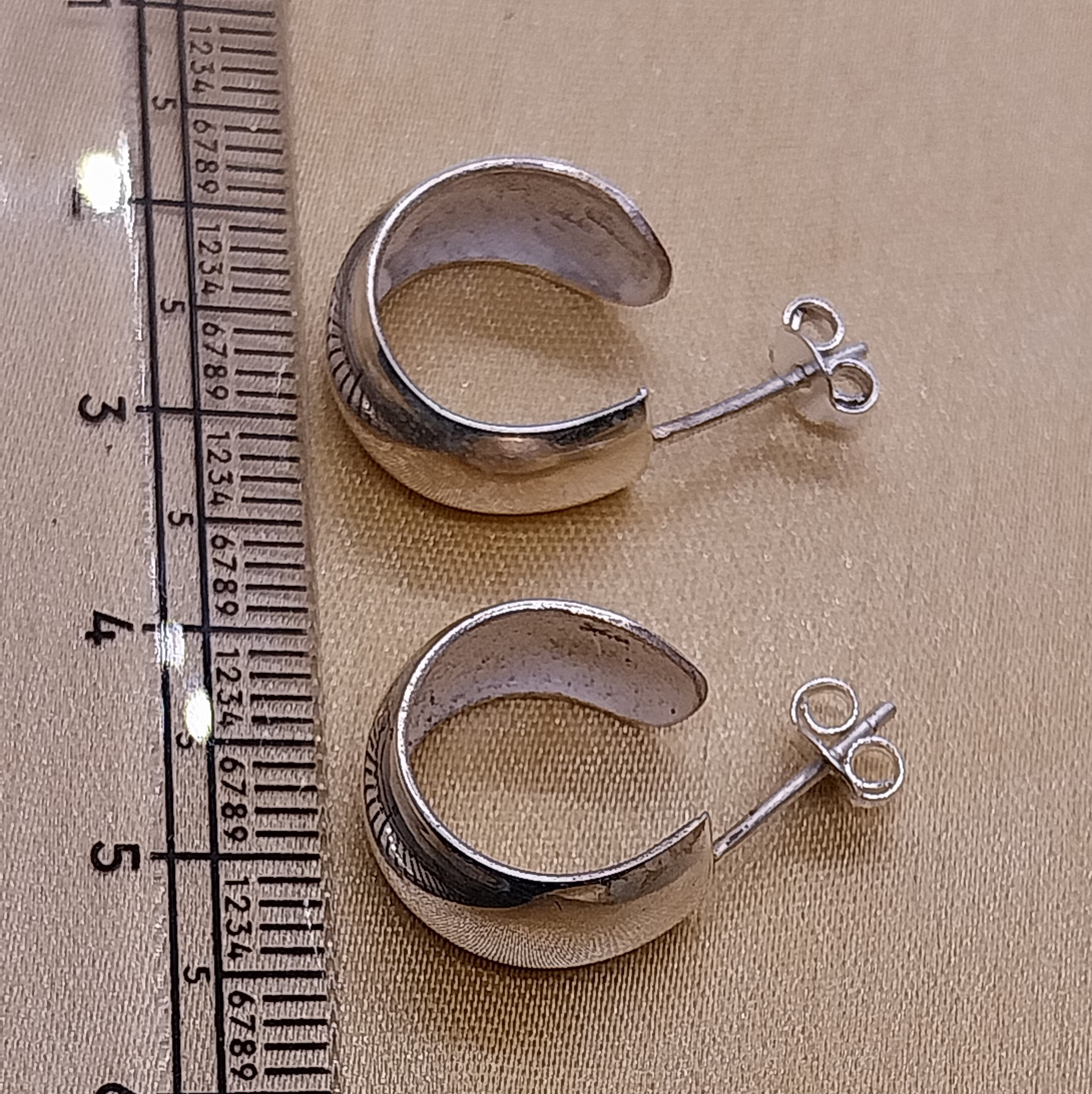 VATAVE 925 PLAIN SILVER EARRING FOR KIDS GIRLS AND WOMEN FOR DAILY USE