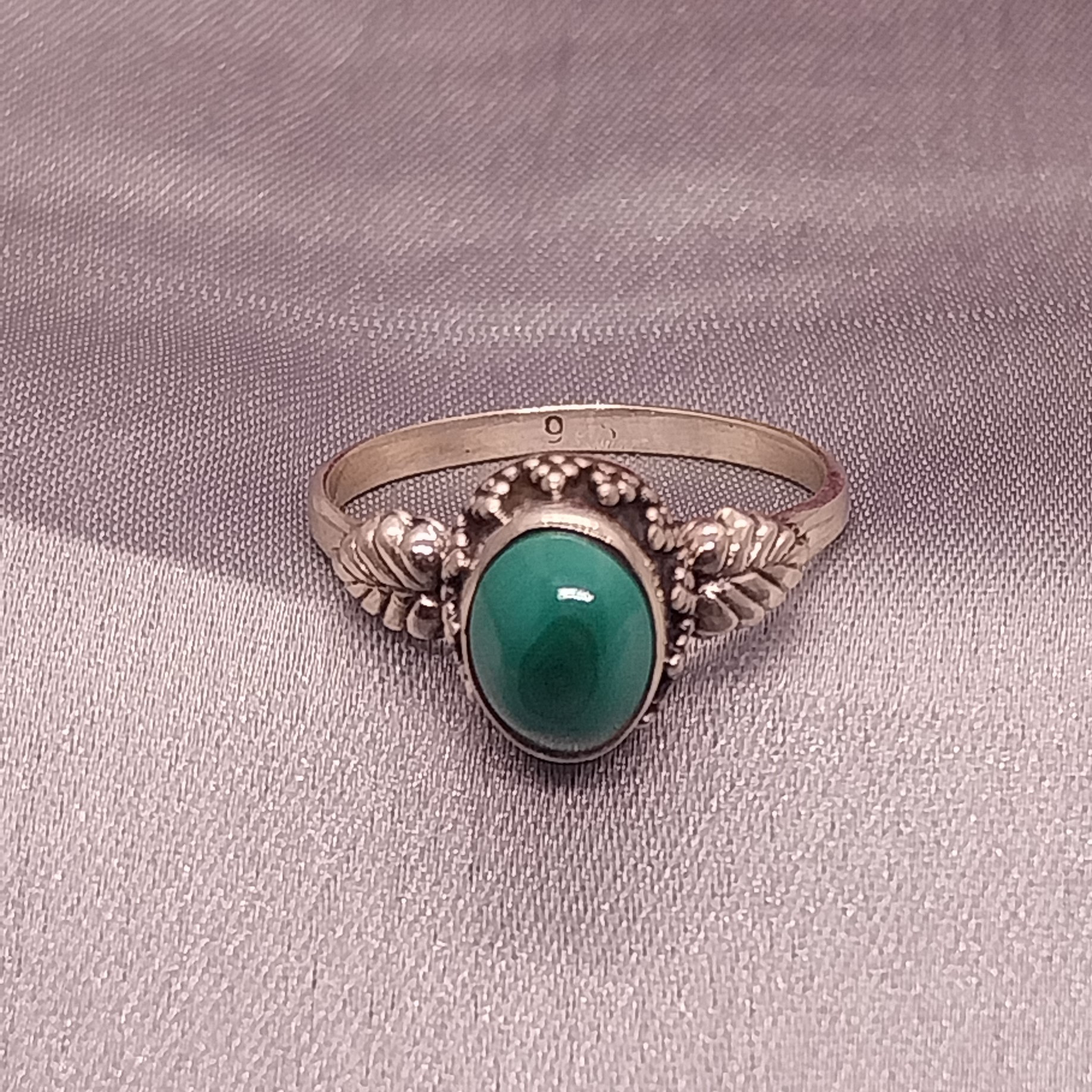 VATAVE 925 SILVER RING WITH TURQUISE GEMSTONE FOR GIRLS AND WOMEN