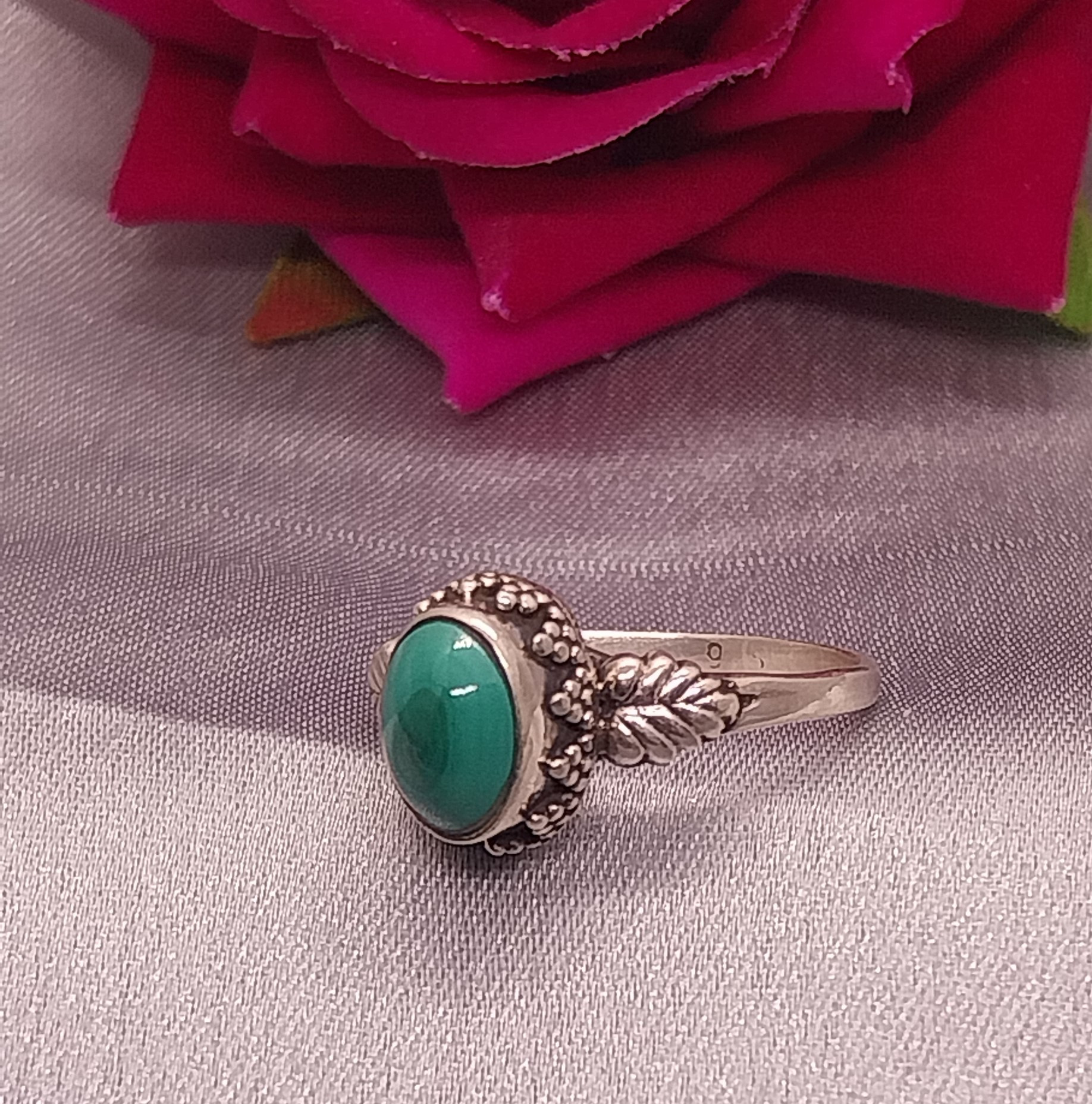 VATAVE 925 SILVER RING WITH TURQUISE GEMSTONE FOR GIRLS AND WOMEN