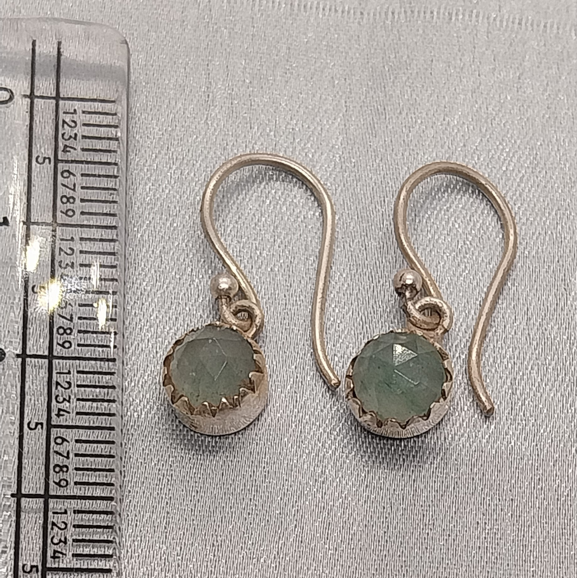 VATAVE 925 SILVER RING WITH GREEN AVENTURIAN GEMSTONE FOR GIRLS AND WOMEN