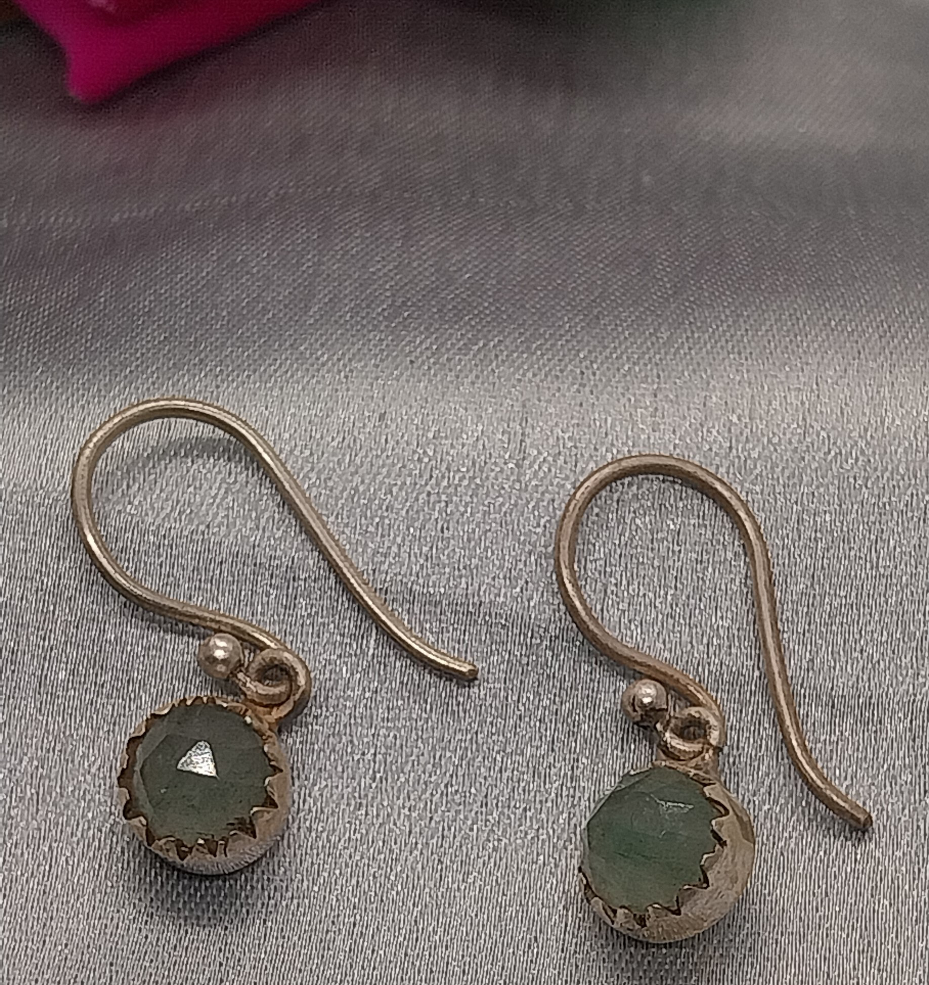 VATAVE 925 SILVER RING WITH GREEN AVENTURIAN GEMSTONE FOR GIRLS AND WOMEN