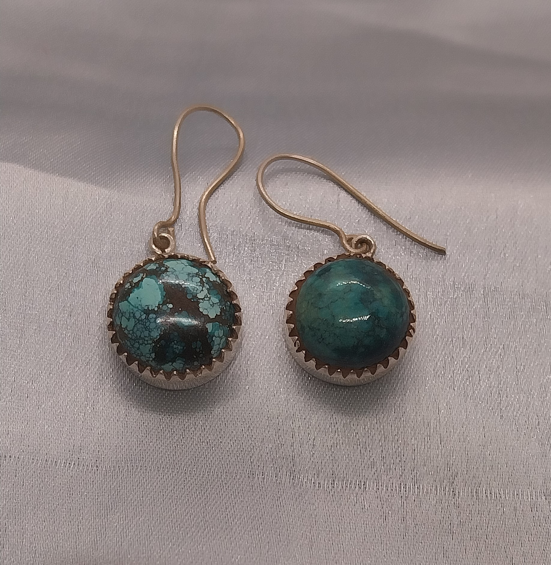 VATAVE 925 SILVER EARRING WITH TURQUISE GEMSTONE FOR GIRLS AND LADIES