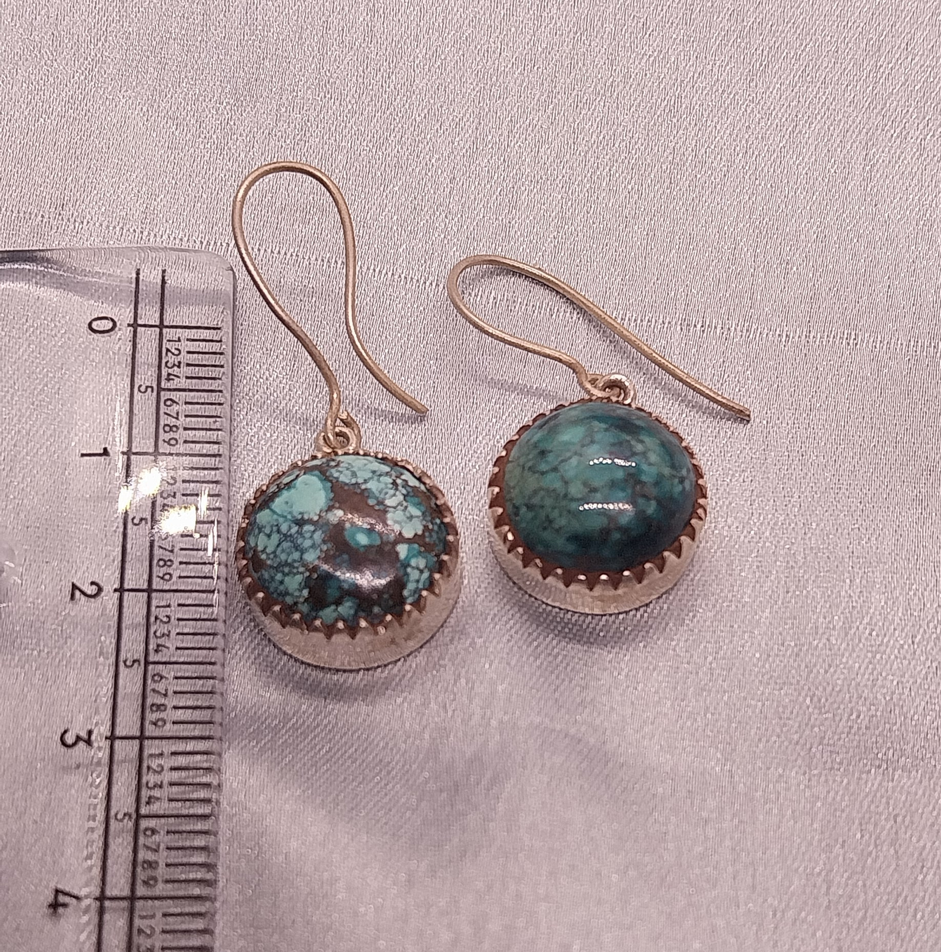 VATAVE 925 SILVER EARRING WITH TURQUISE GEMSTONE FOR GIRLS AND LADIES