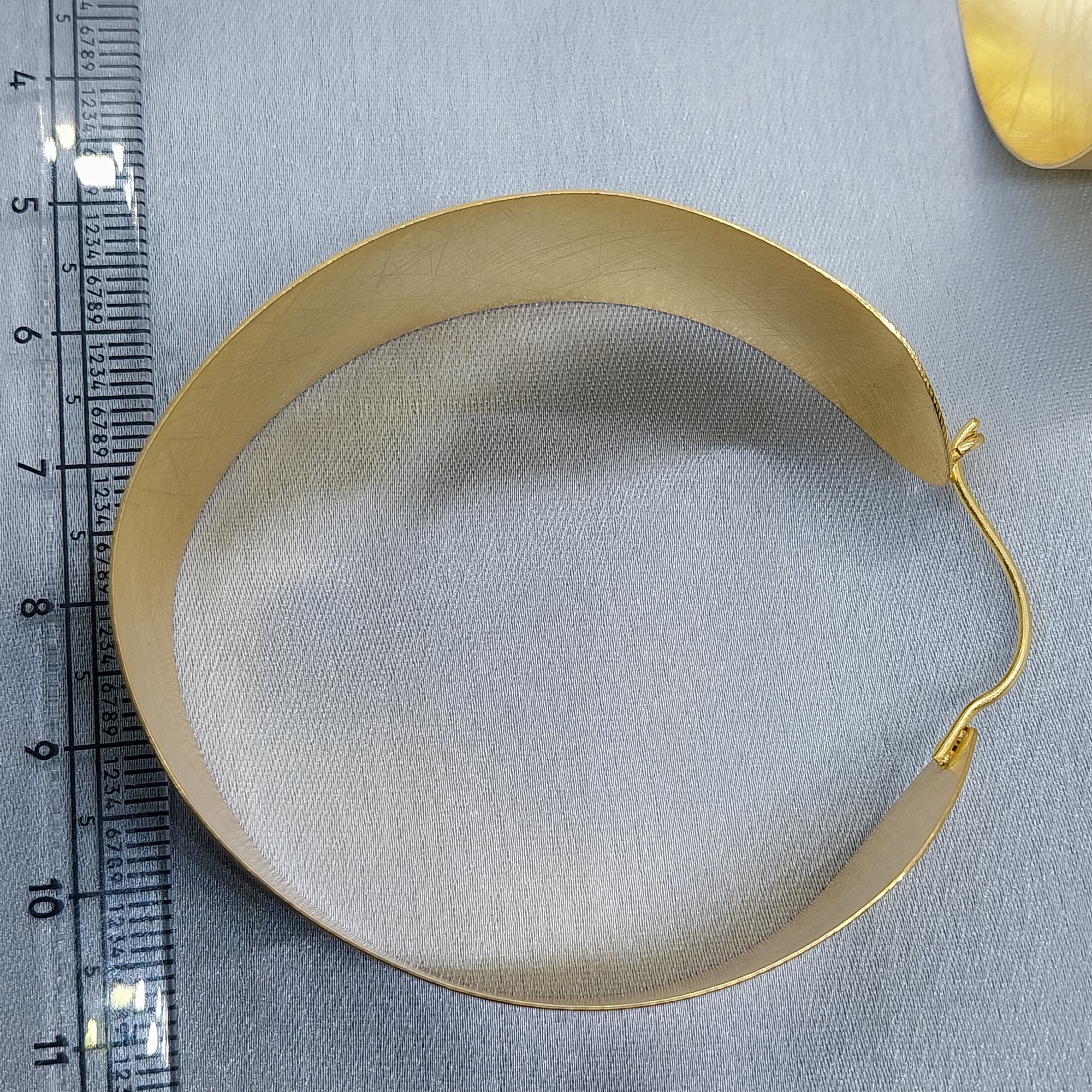 VATAVE 22k GOLD PLATED BRASS EARRING BIG SIZE FOR GIRLS AND WOMEN