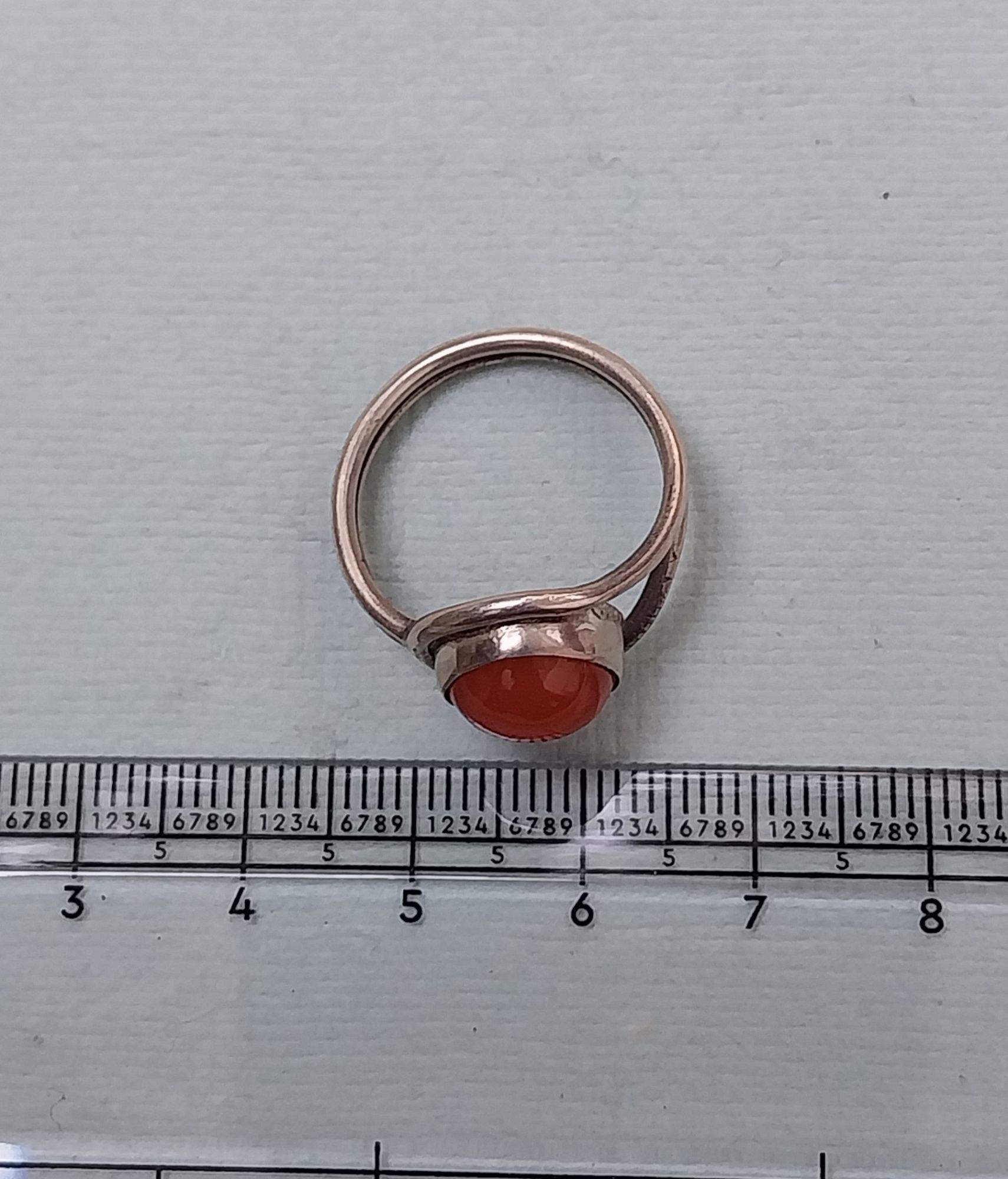 Vatave 925 Silver Ring With Carnelian Gemstone