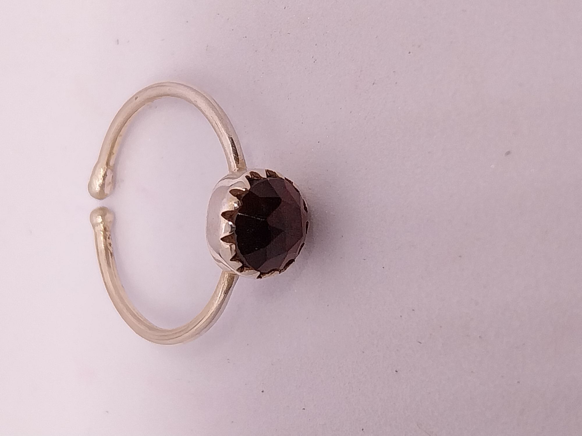 VATAVE 925 SILVER RING WITH GARNET GENSTONE FOR GIRLS AND WOMEN FOR GIRLS AND WOMEN