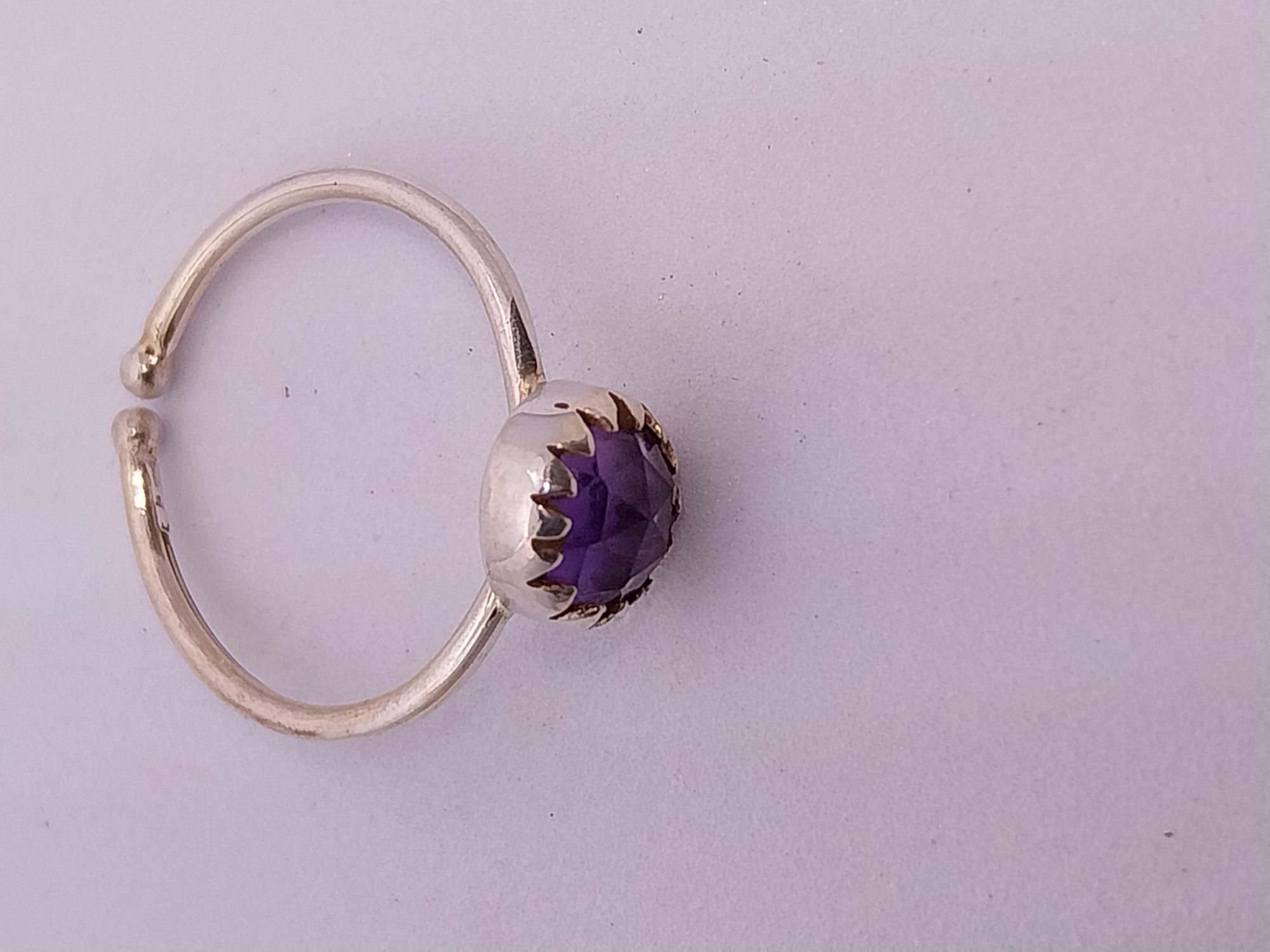 VATAVE 925 SILVER EARRING WITH AMETHYST GEMSTONE FOR GIRLS AND WOMEN