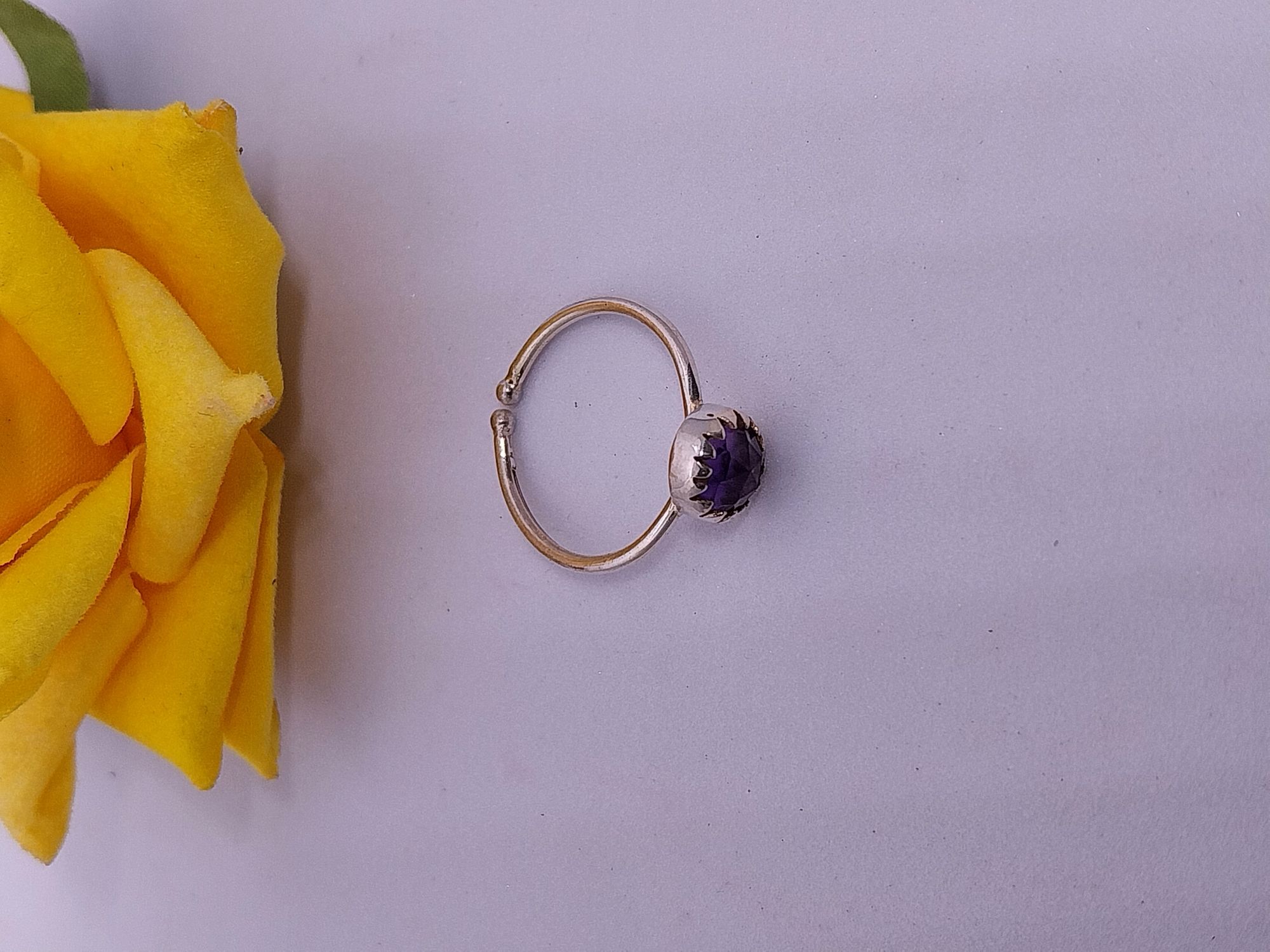 VATAVE 925 SILVER EARRING WITH AMETHYST GEMSTONE FOR GIRLS AND WOMEN