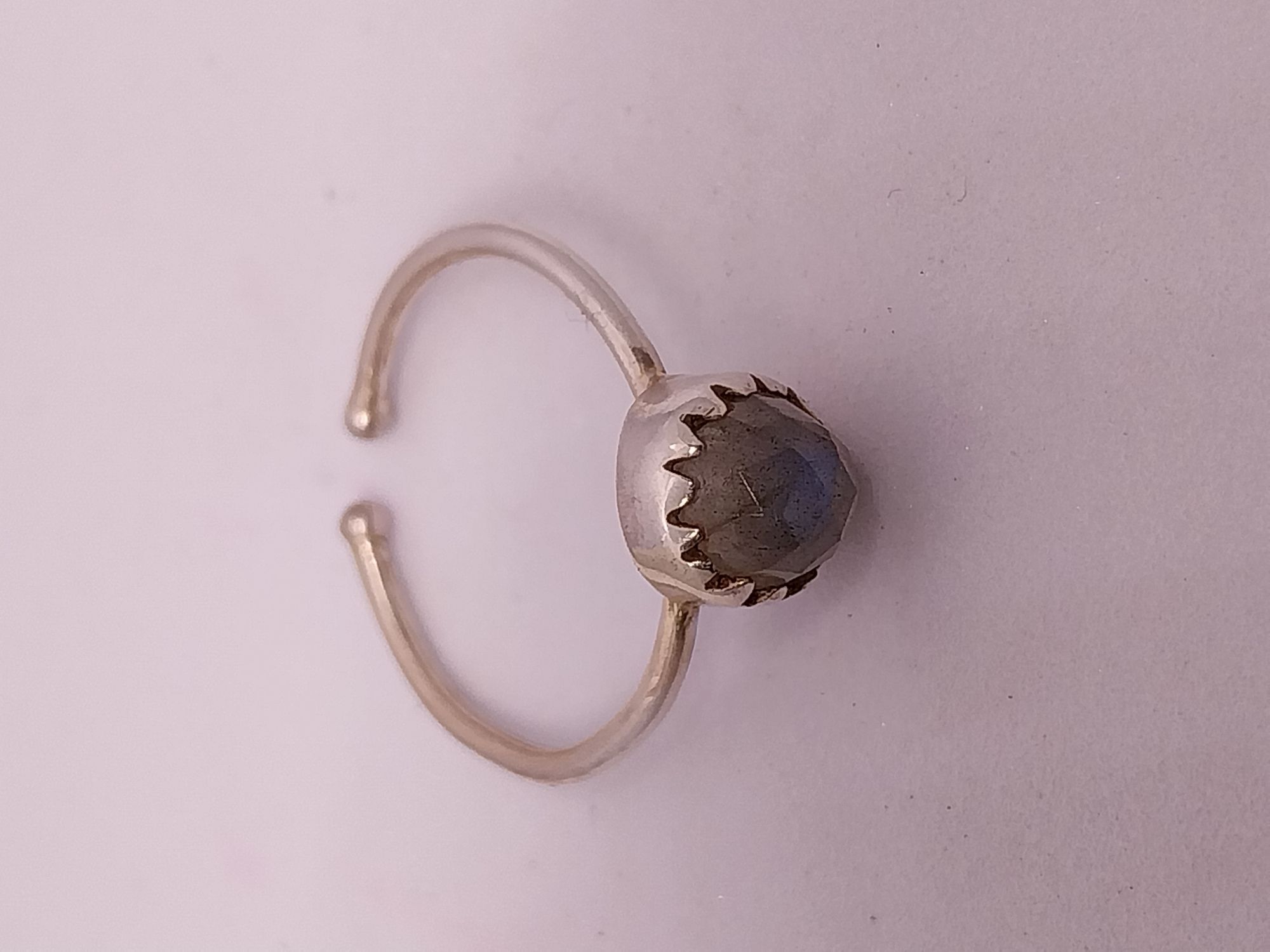 VATAVE 925 SILVER EARRING WITH ROUND SHAPE LABORIDE GEMSTONE FOR LADIES AND GIRLS