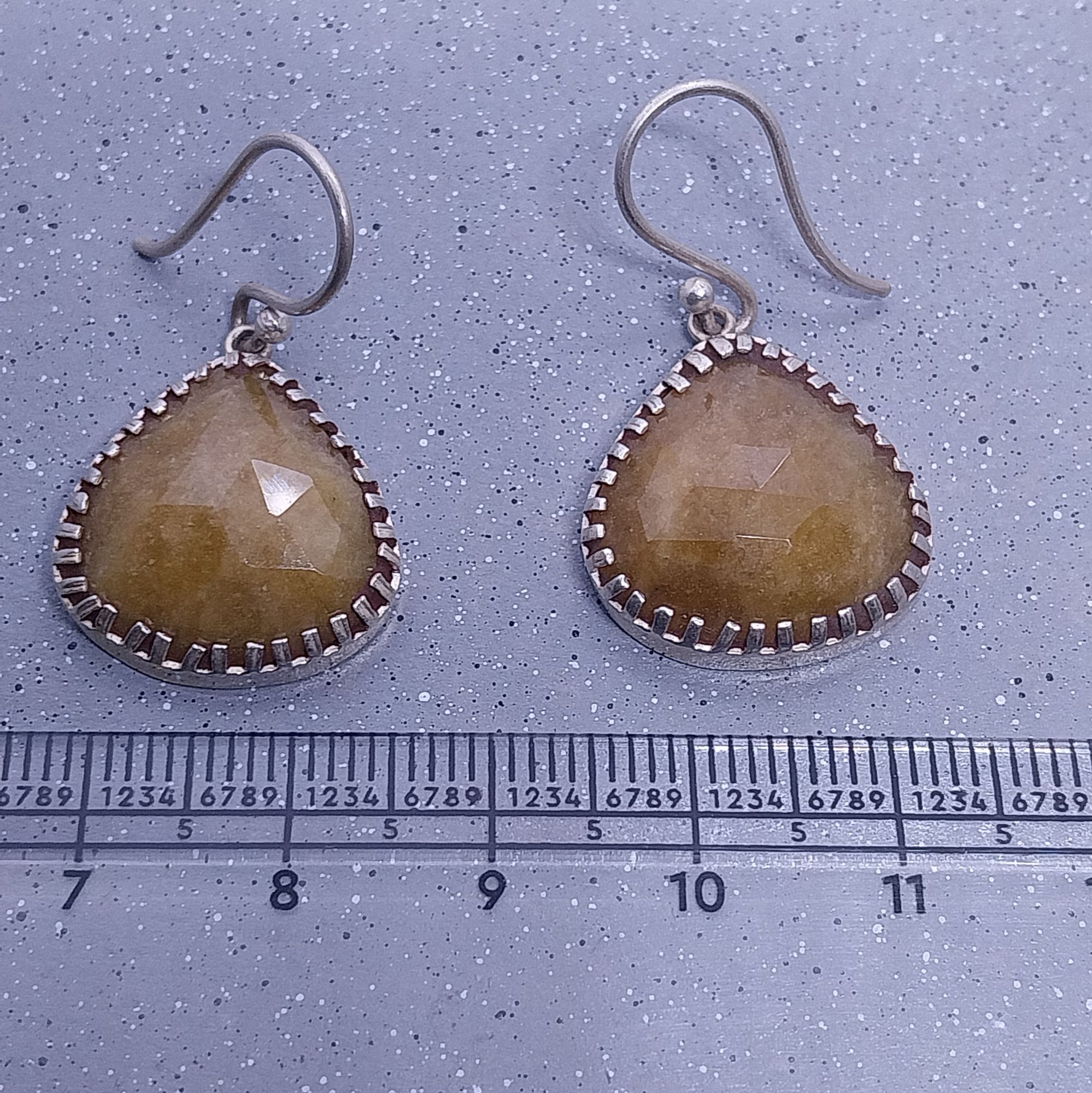 VATAVE 925 SILVER EARRING WITH TRIANGLE SHAPE GEMSTONE FOR GIRLS AND WOMENS