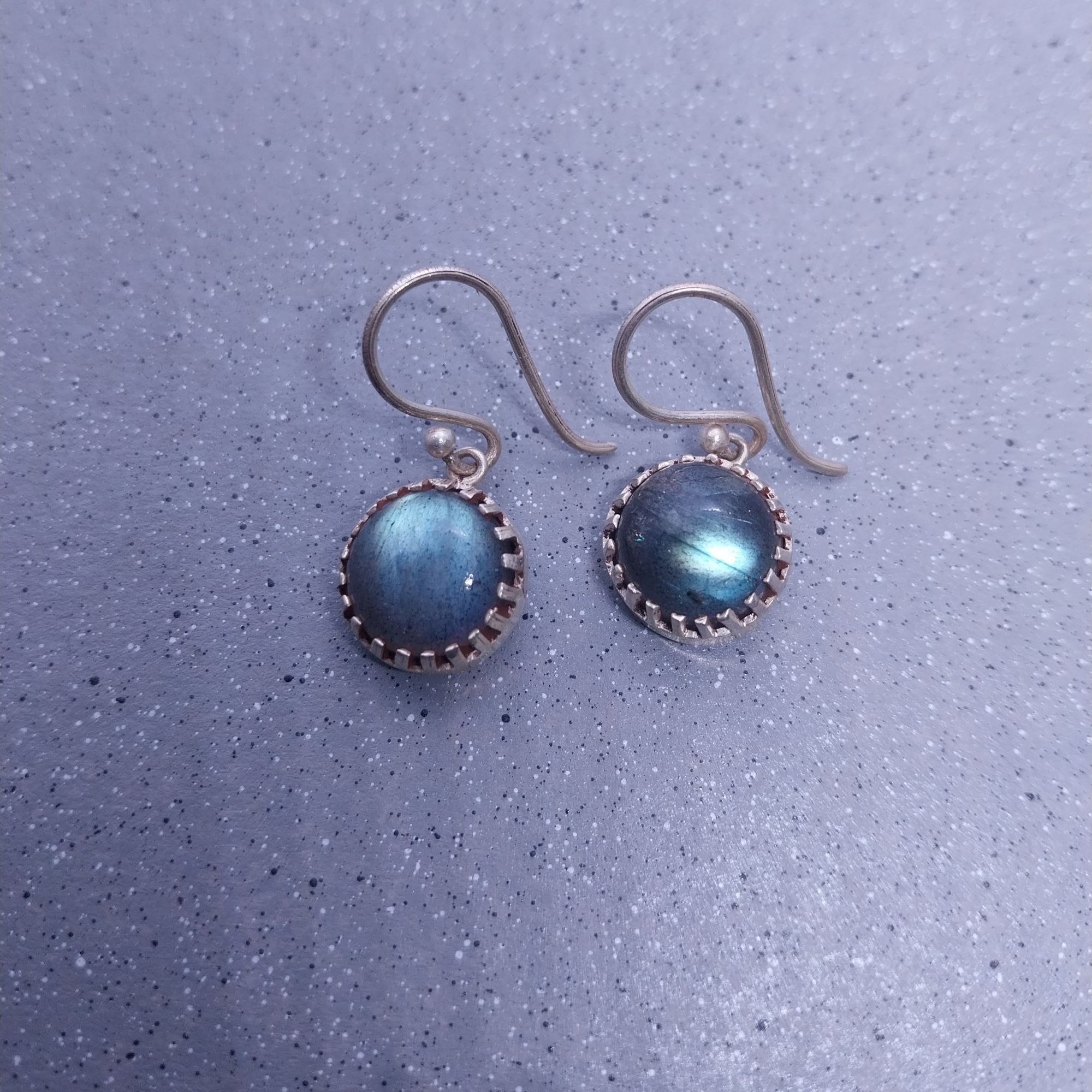 925 SILVER EARRING WITH LABORIDE GEMSTONE FOR GIRLS AND LADIES