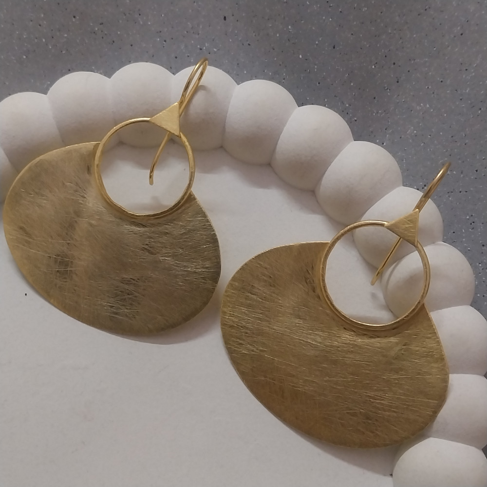 Image of VATAVE 22K GOLD PLATTED BRASS EARRING