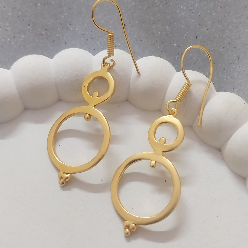 Image of VATAVE 22 k Gold Platted Brrass Jewelry Earring For Girls