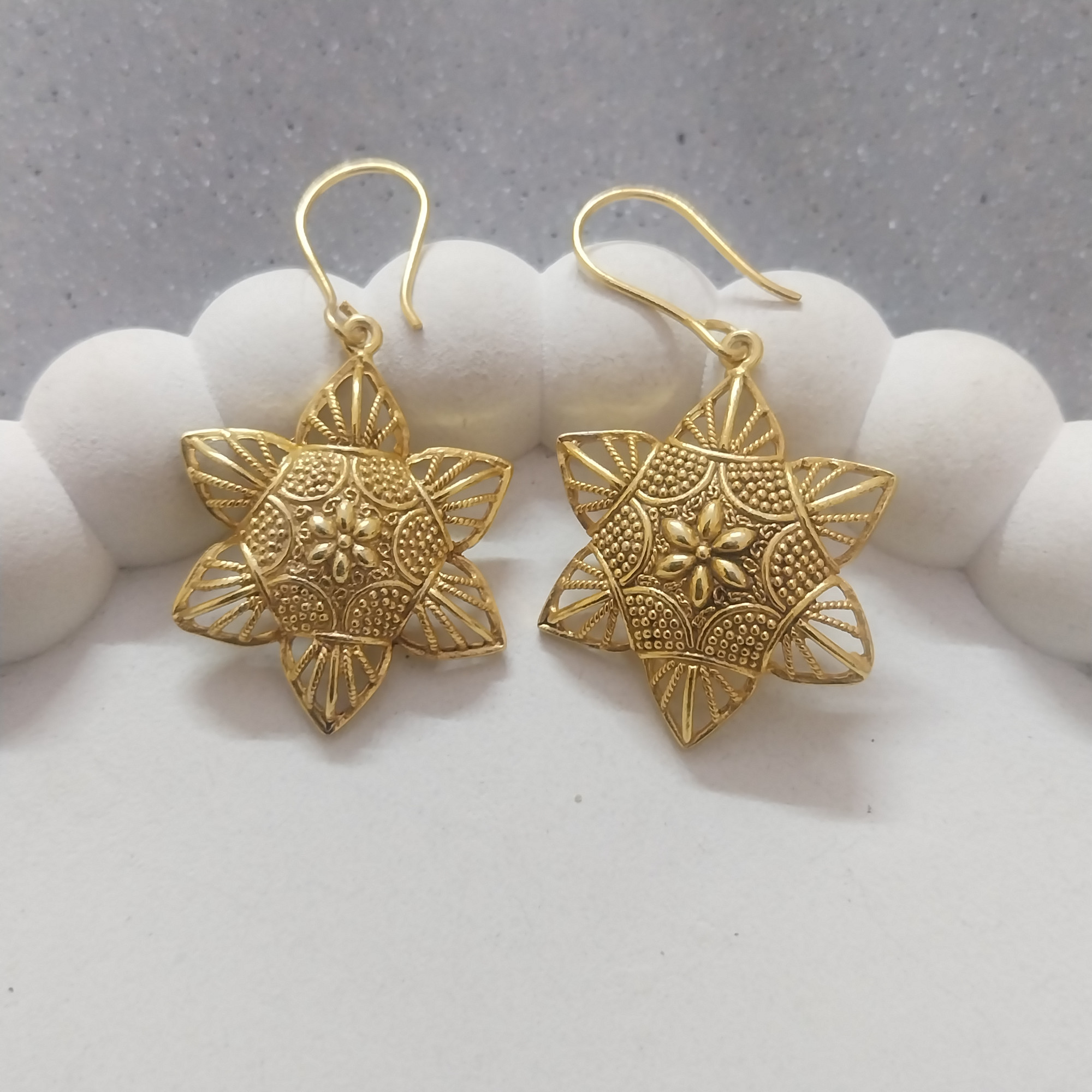VATAVE 22k Gold Platted Brass Earrings  VTB-1210