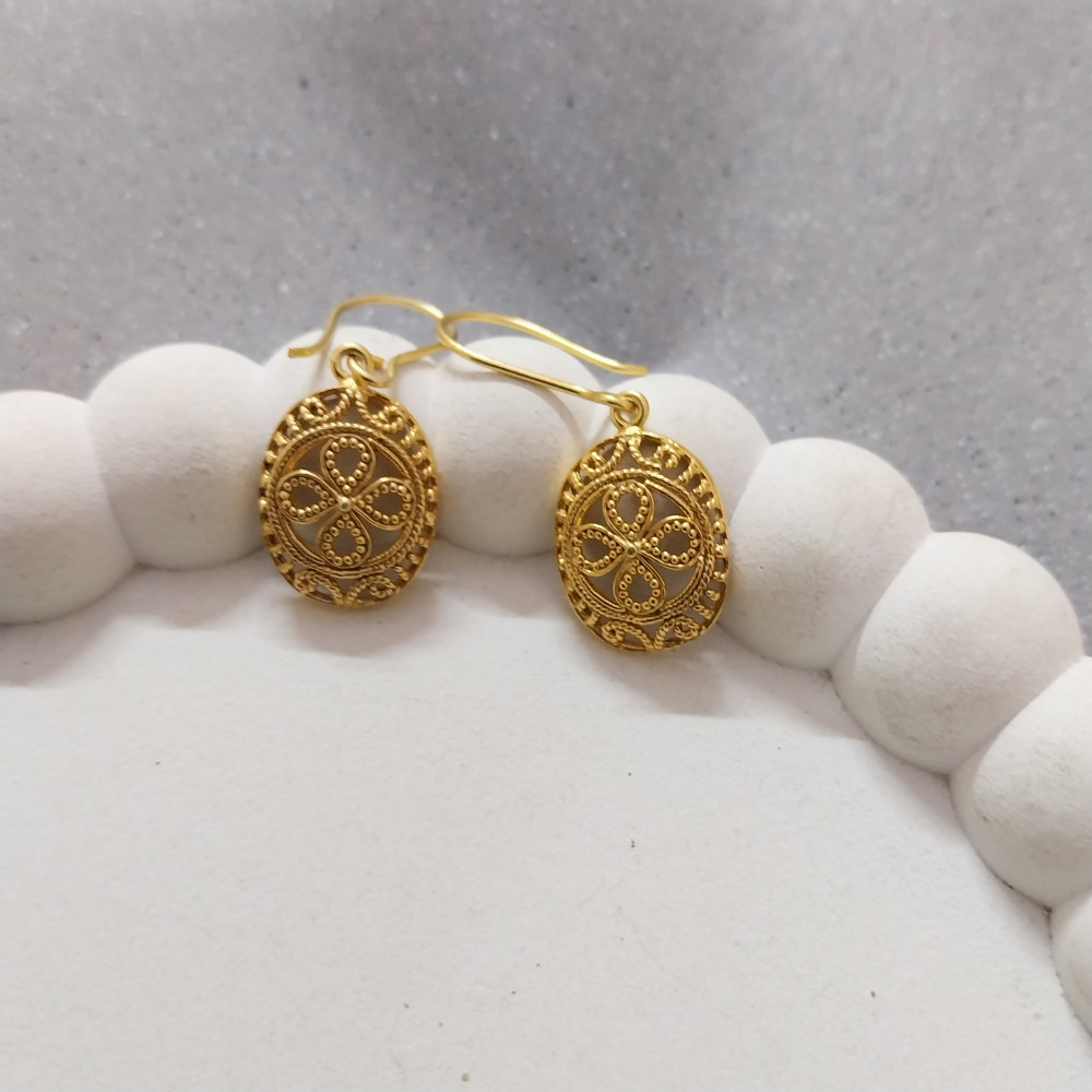 Image of VATAVE 22K Gold Platted Brass Earring VTB-1213