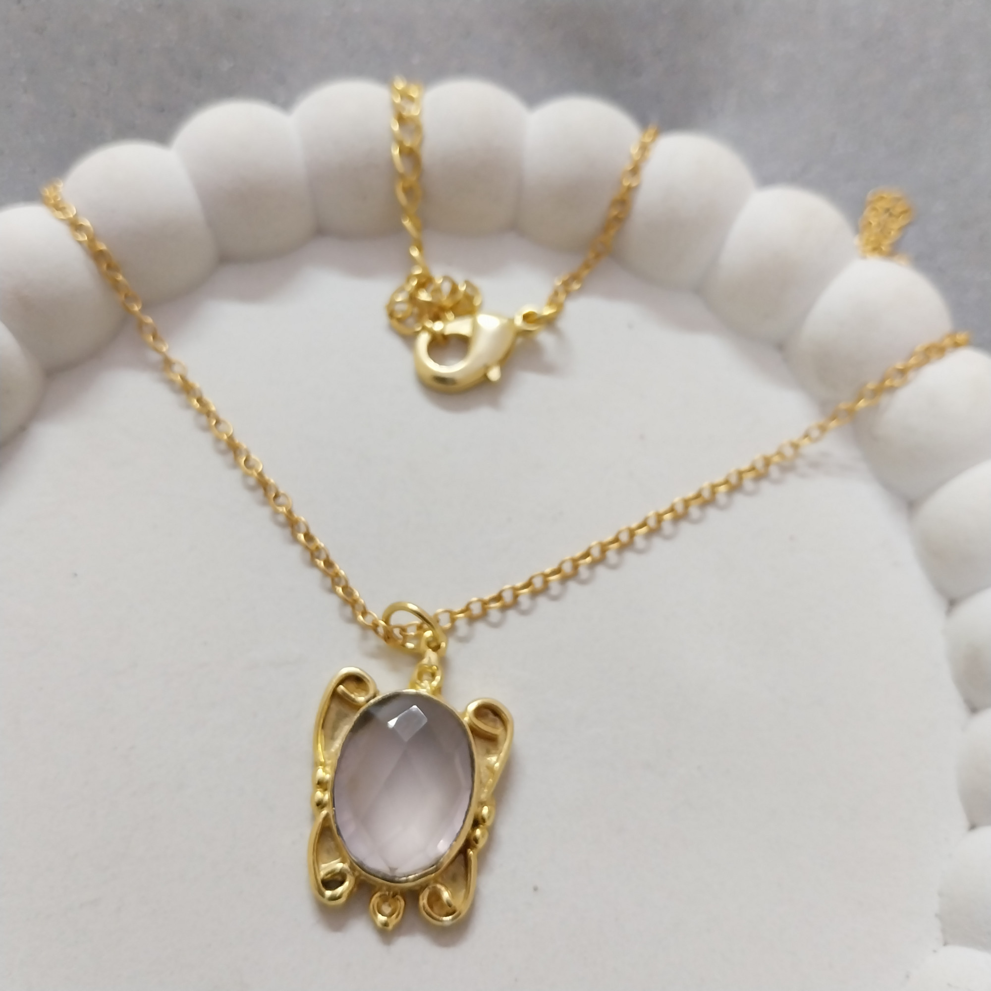 VATAVE 22k Gld Platted Brass Jewelry Necklace VTB-1222