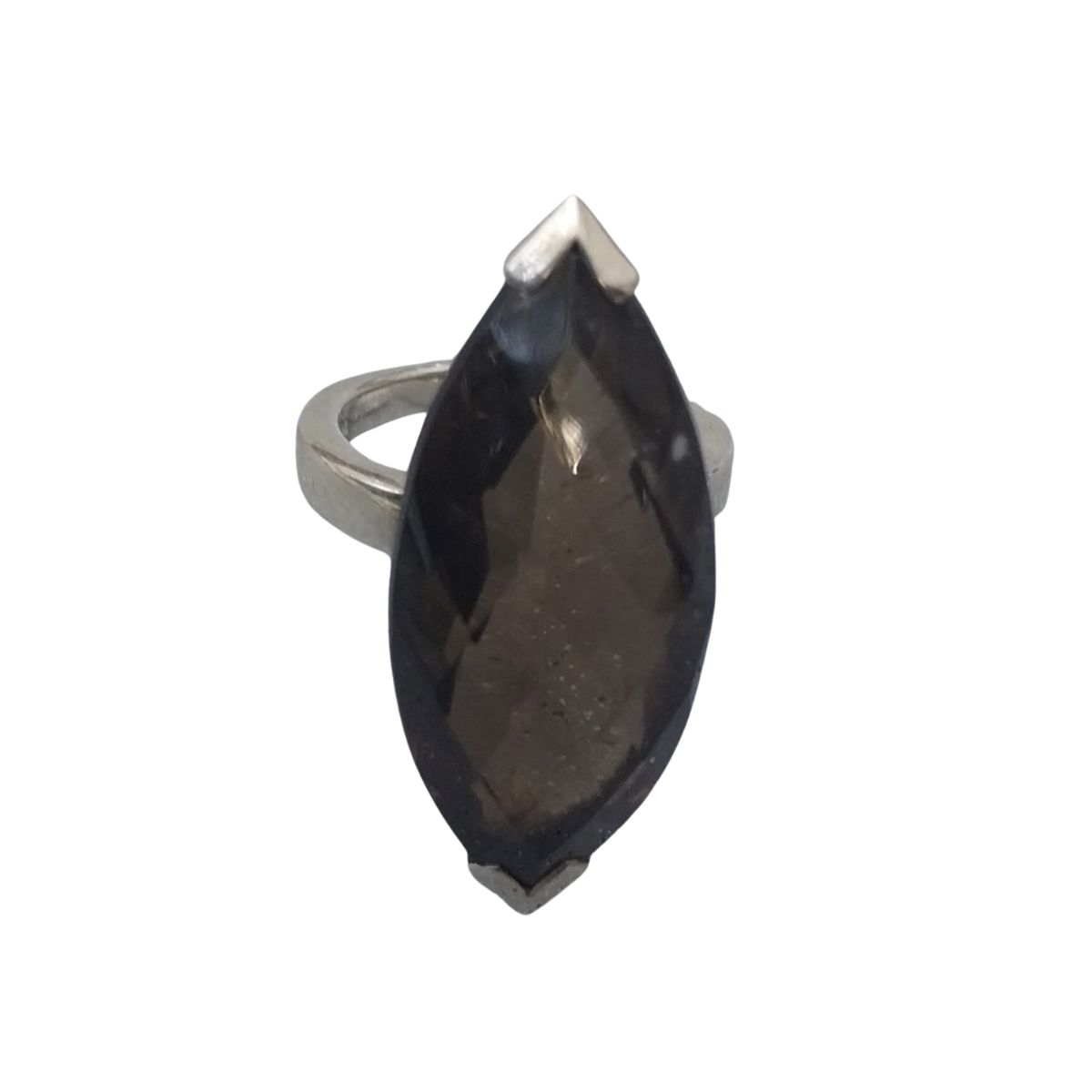Vatave 925 Silver Ring WIth Smoky Quartz Gemstone