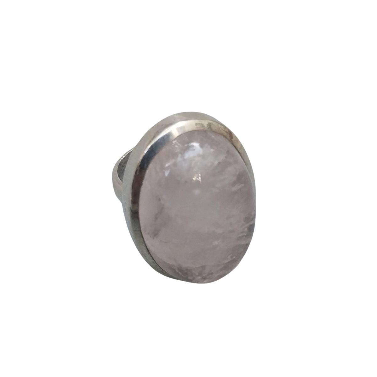 Vatave 925 Silver Ring WIth Rose Quartz Gemstone