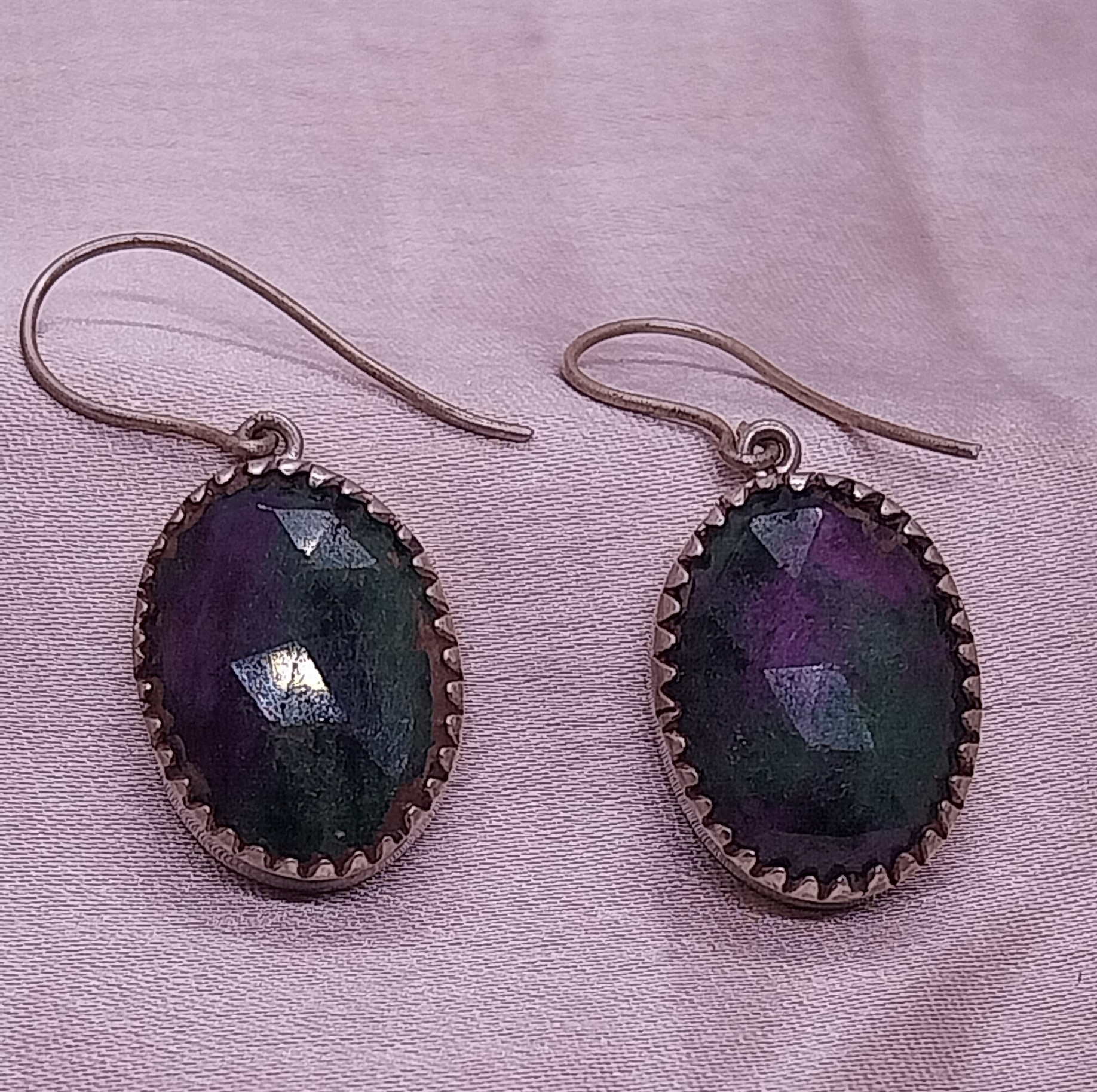 VATAVE 925 SILVER EARRINGS WITH MULTI COLOR GEMSTONE FOR GIRLS AND WOMEN