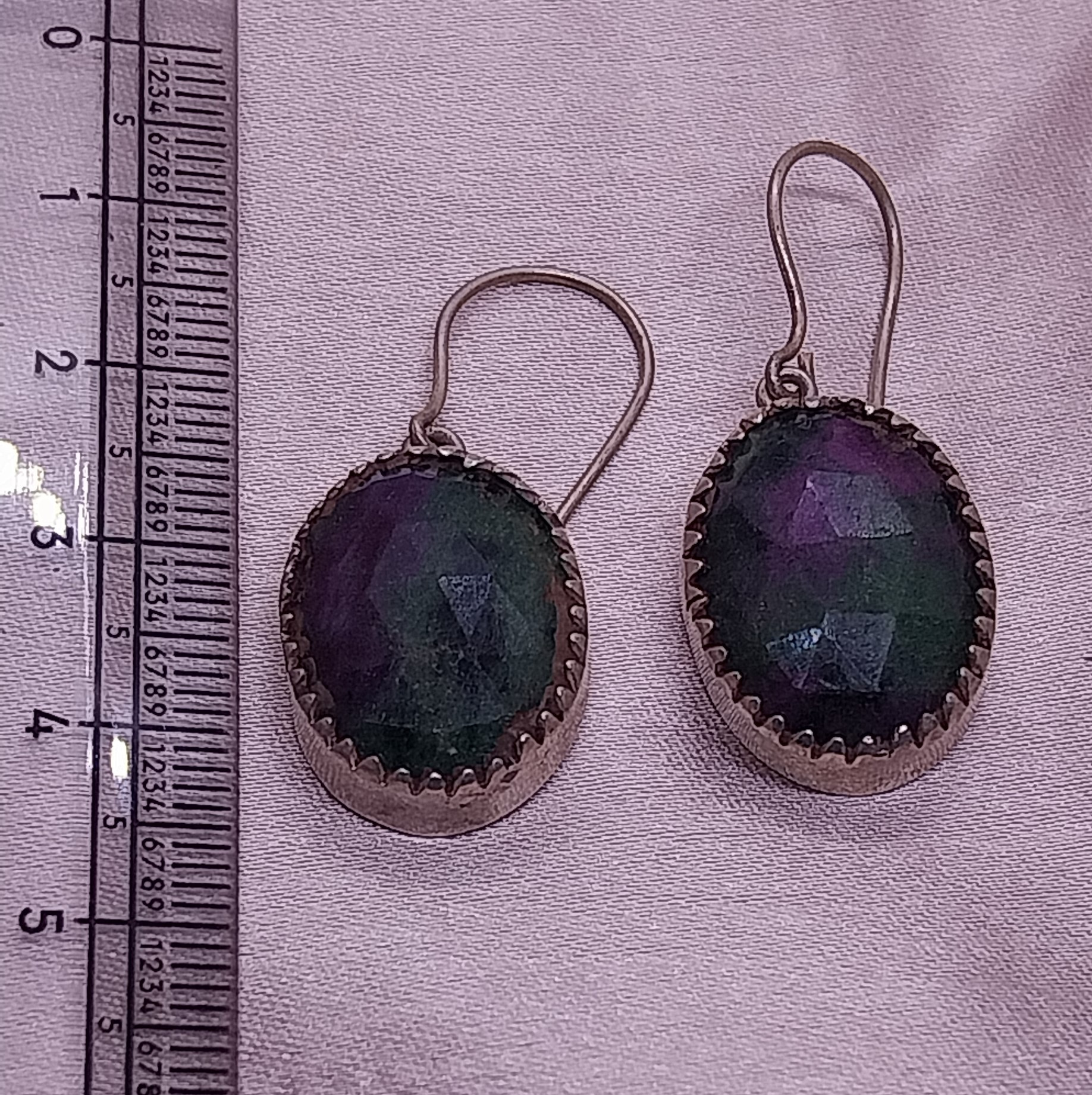 VATAVE 925 SILVER EARRINGS WITH MULTI COLOR GEMSTONE FOR GIRLS AND WOMEN