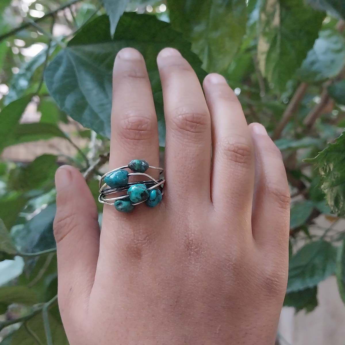 Vatave 925 Silver Ring With Turquise Gemstone