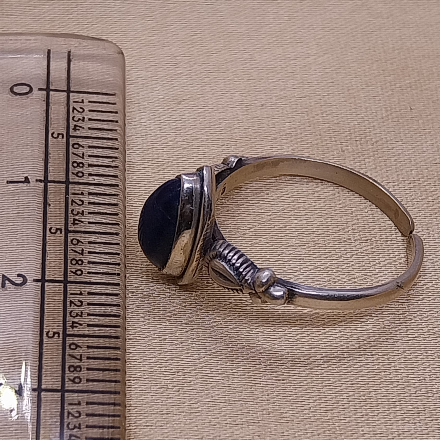 VATAVE 925 SILVER RING WTH LAPIS GEMSTONE FOR GIRS AND WOMEN