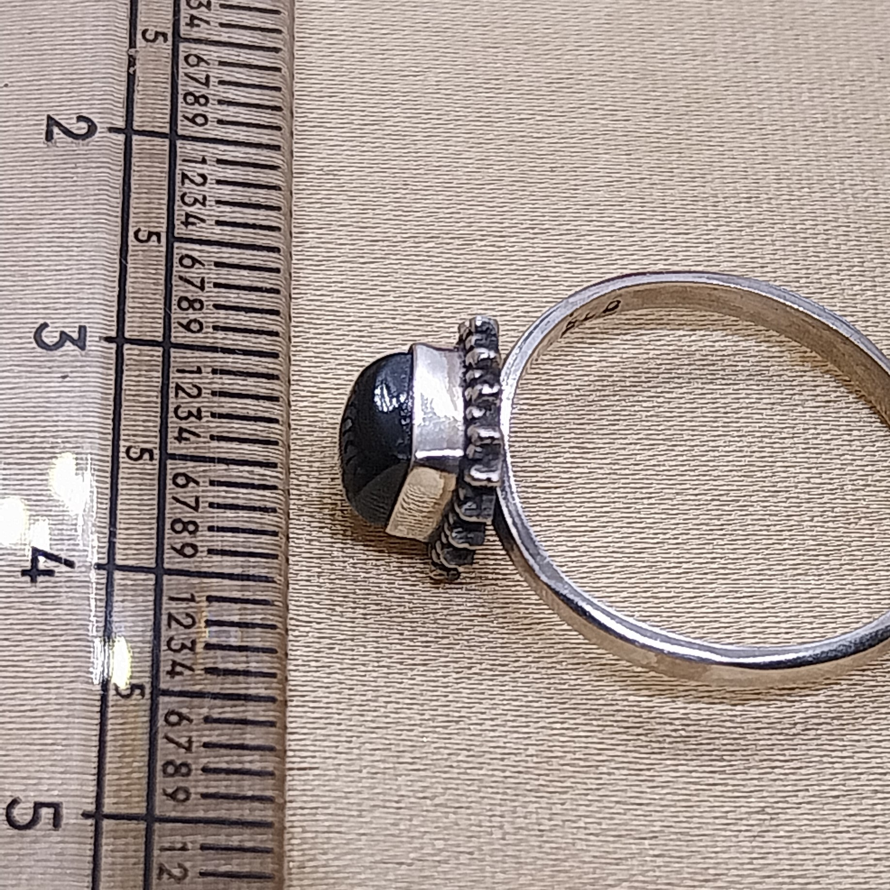 VATAVE 925 SILVER RING WITH BLACK ONYX GEMSTONE FOR GIRLS AND WOMEN