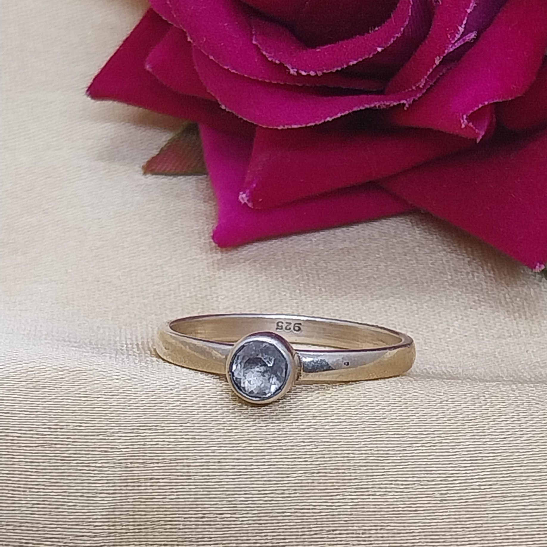 VATAVE 925 SILVER JEWELRY RING WITH AMETHYST GEMSTONE FOR GIRLS AND WOMEN