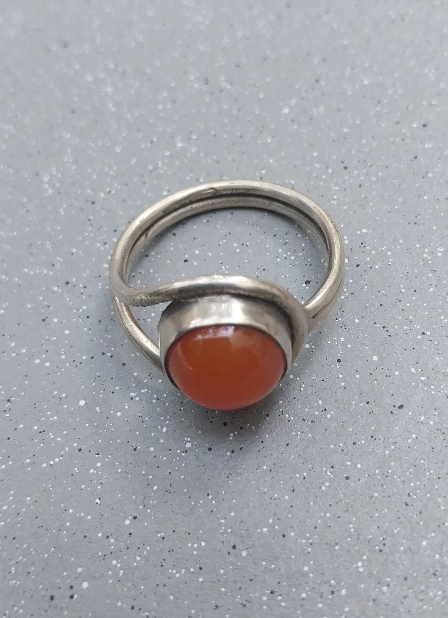 Vatave 925 Silver Ring With Carnelian Gemstone