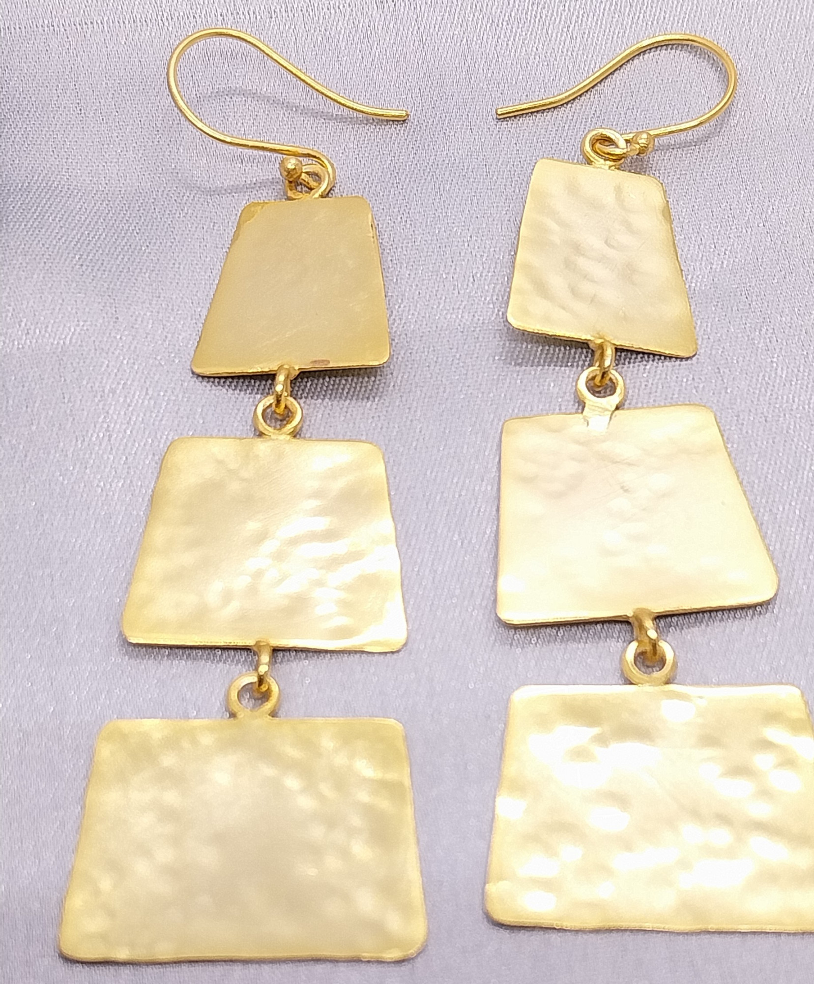 VATAVE 22k GOLD PLATED BRAS DESIGNER EARRING FOR GIRLS AND WOMEN GILS