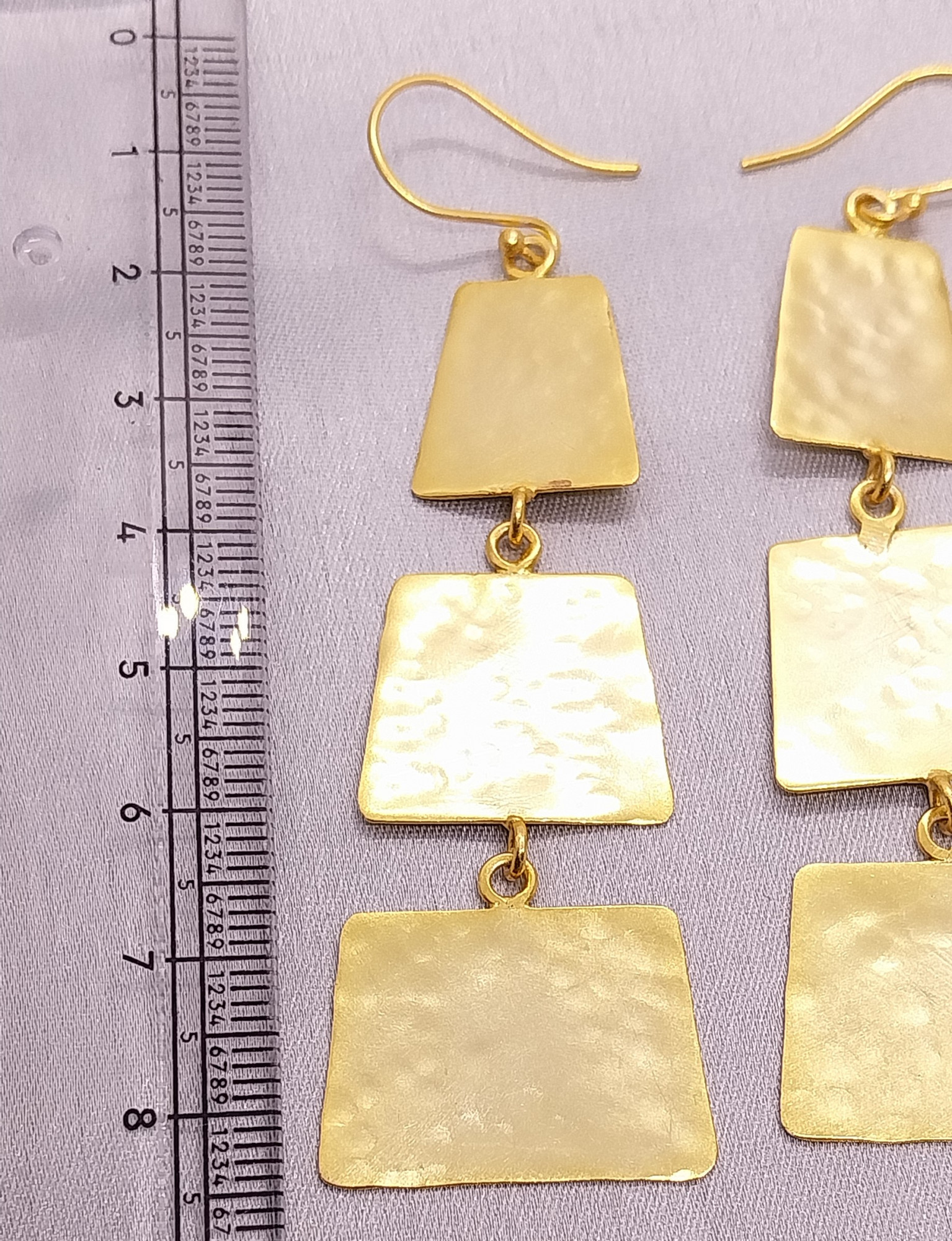 VATAVE 22k GOLD PLATED BRAS DESIGNER EARRING FOR GIRLS AND WOMEN GILS