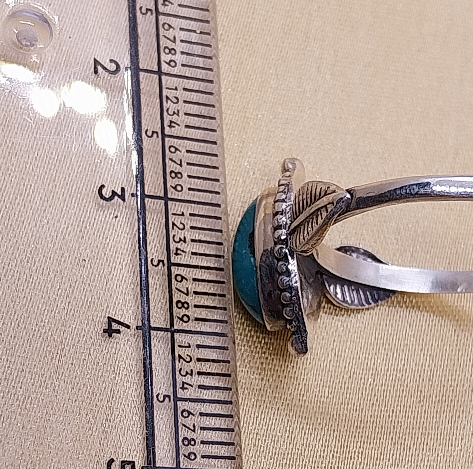 VATAVE 925 SILVER RING WITH TURQUISE GEMSTONE FOR ALL GIRLS AND WOMEN