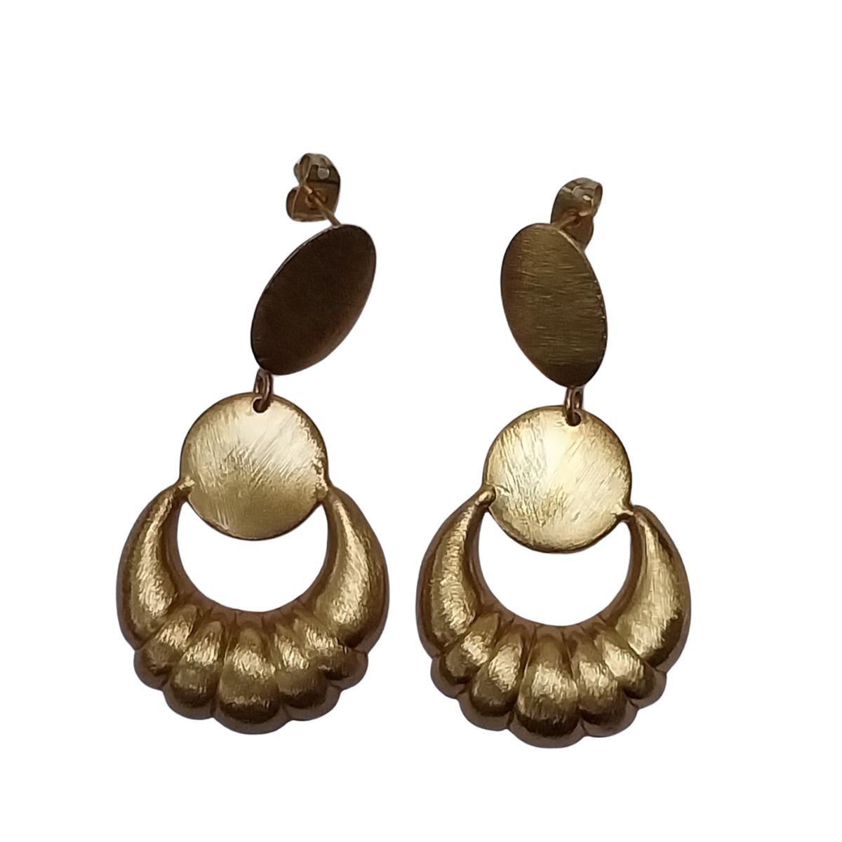 VATAVE FANCY SHAPE 22k GOLD PLATED BRASS EARRING FOR LADIES AND WOMENS