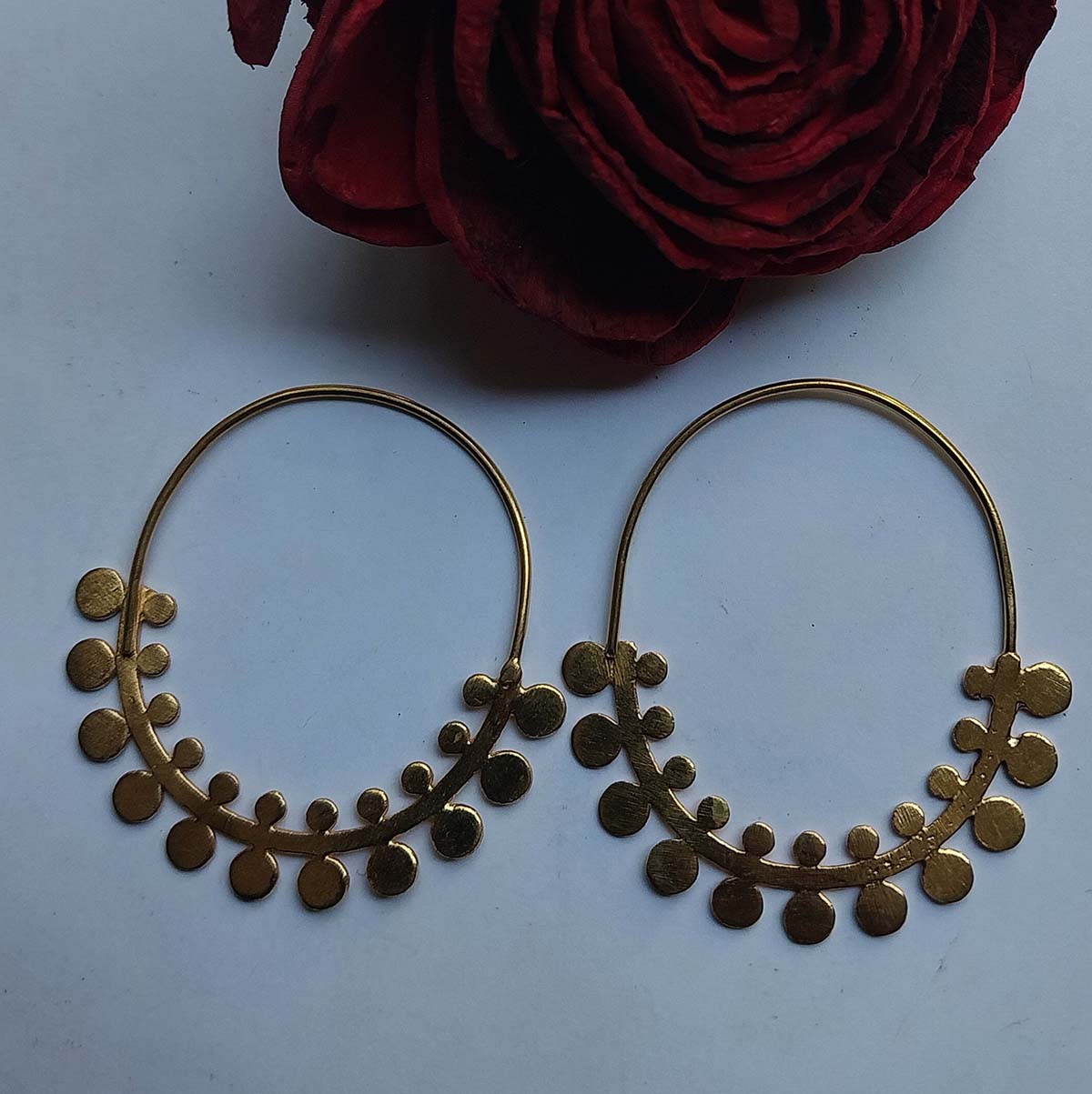 VATAVE Designer Brass Earring In Gold Polish For Party Wear
