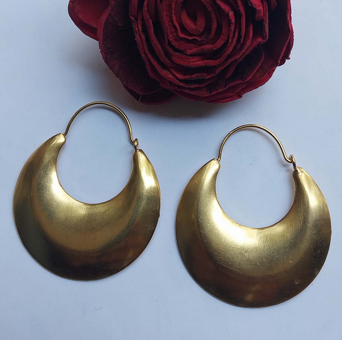 VATAVE Brass Designer Earrings In Gold Polish for Office Wear