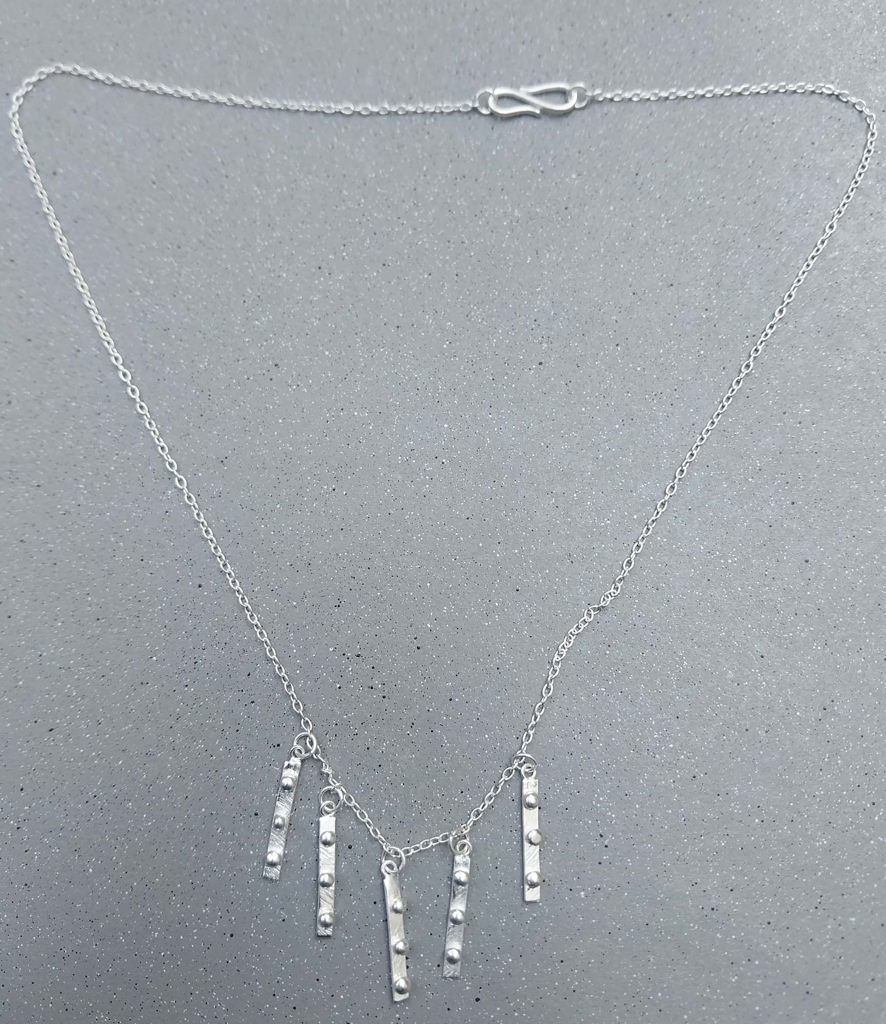 VATAVE 925 Silver Necklace WIth Dots Design