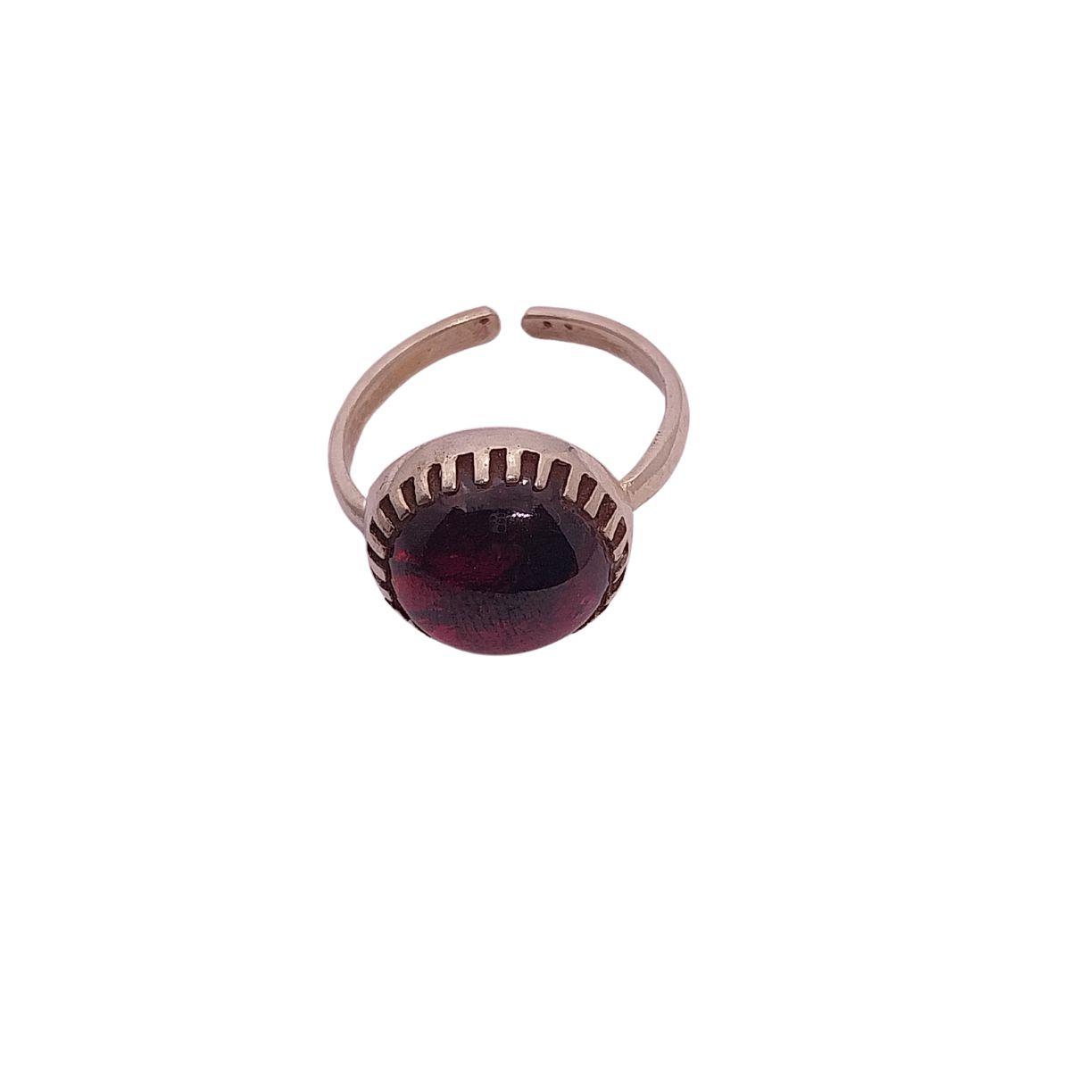 VATAVE 925 SILVER RING WITH GARNET GENSTONE FOR GIRLS AND WOMEN