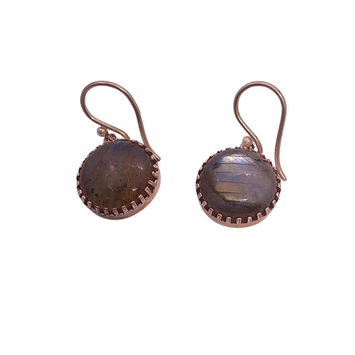 VATAVE 925 SILVER EARRING WITH ROUND SHAPE LABORIDE GEMSTONE FOR GIRLS AND WOMEN