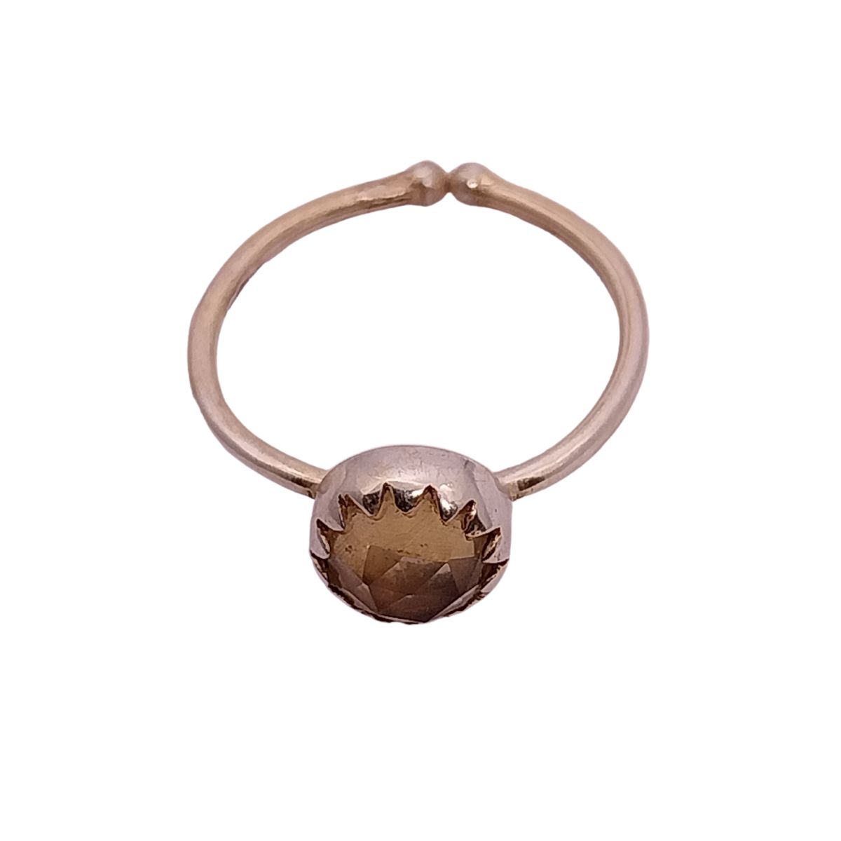 925 silver ring with citrin gemstone