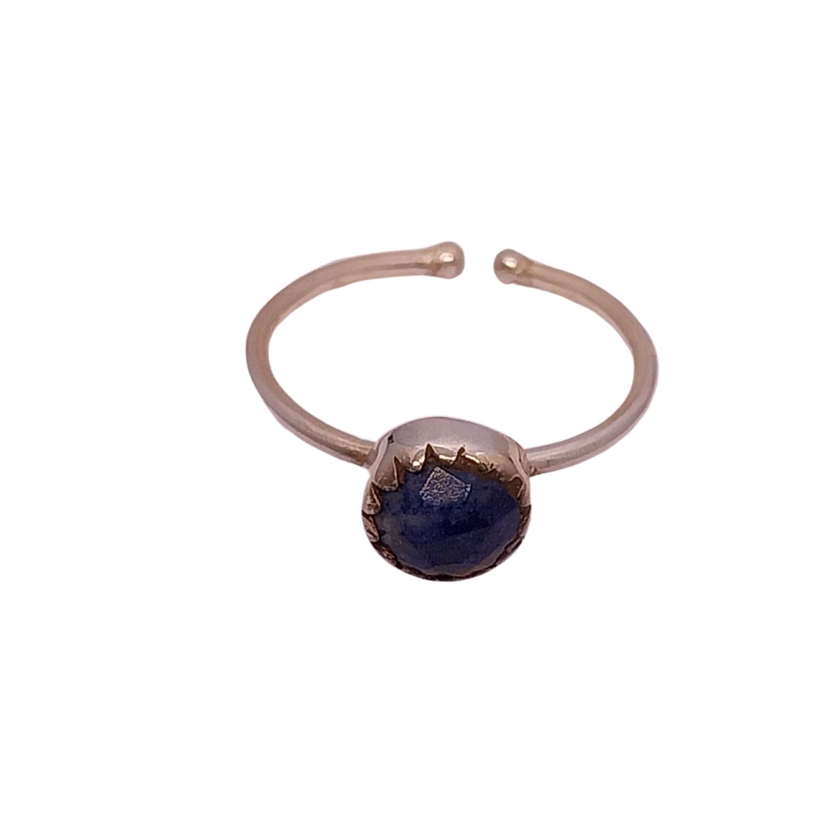 VATAVE 925 HANDMADE SILVER RING WITH LAPIS GEMSONE FOR LADIES AND GIRLS