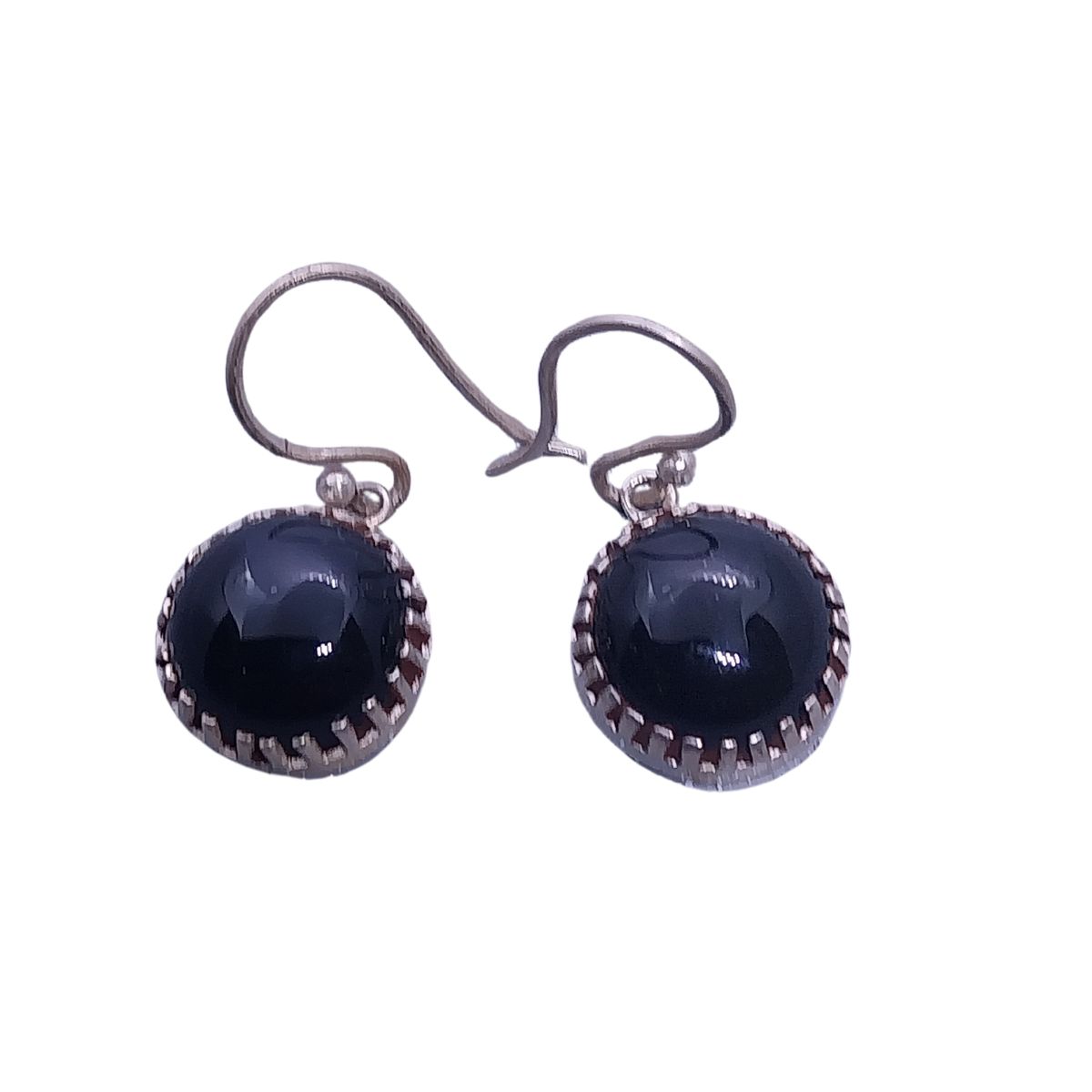 VATAVE 925 SILVER EARRING WITH BLACK ONYX GEMSTONE FOR GIRLS AND WOMEN