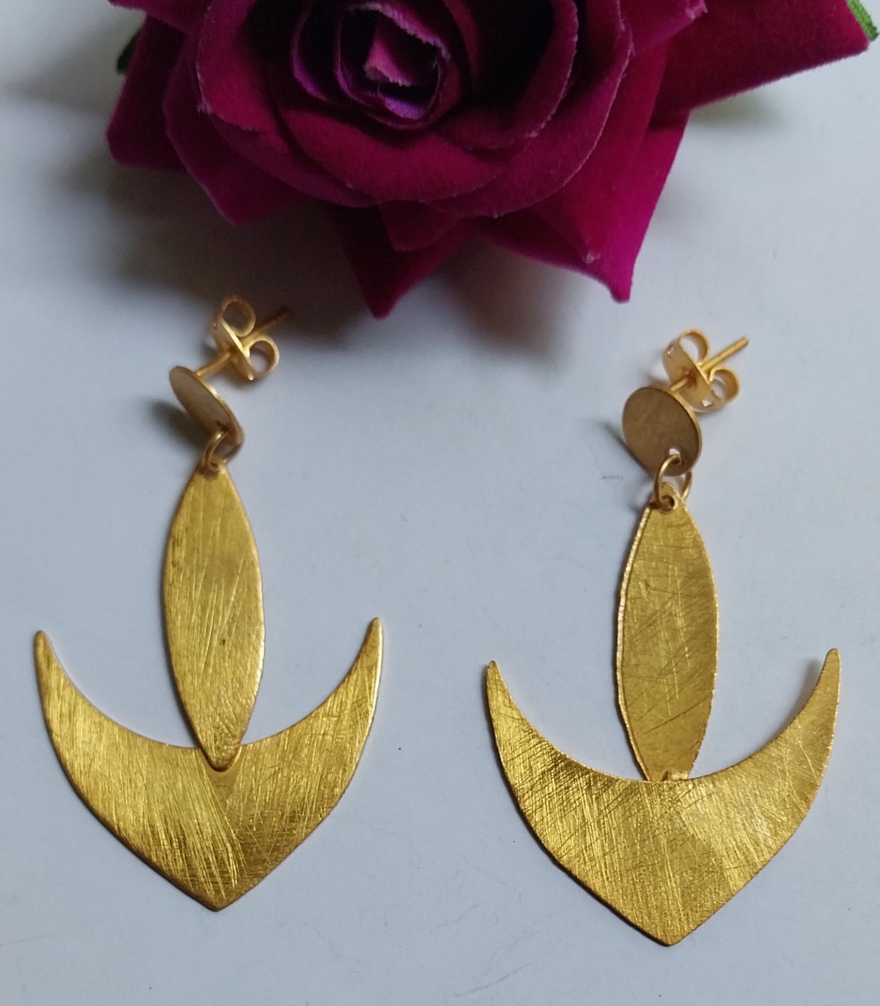 VATAVE Brass Designer Earrings For Girls And Ladies