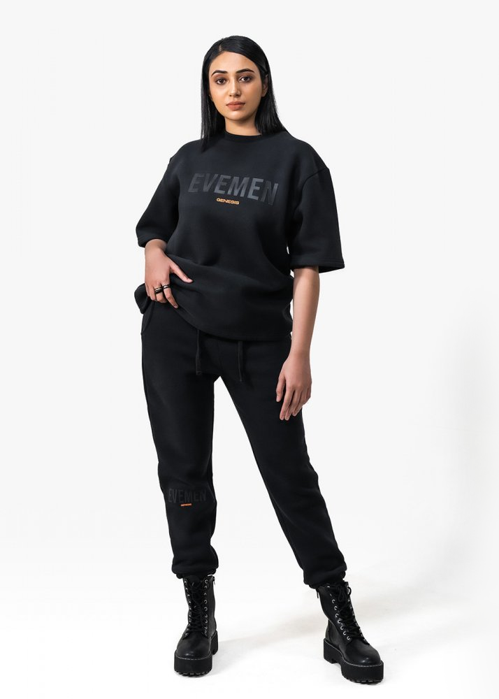 BASIC TEE  JOGGERS BLACK UNISEX
