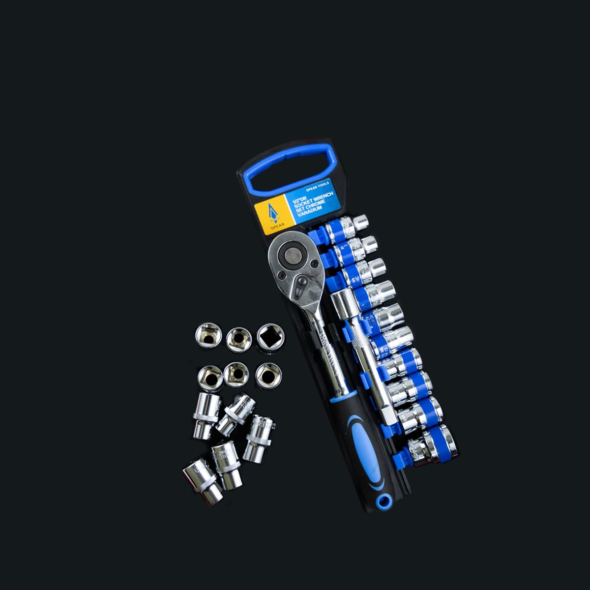 RatchetPro 12-Piece Cr-V Socket Set – Quick Release Ratchet, Extension Bar & 10 Sockets