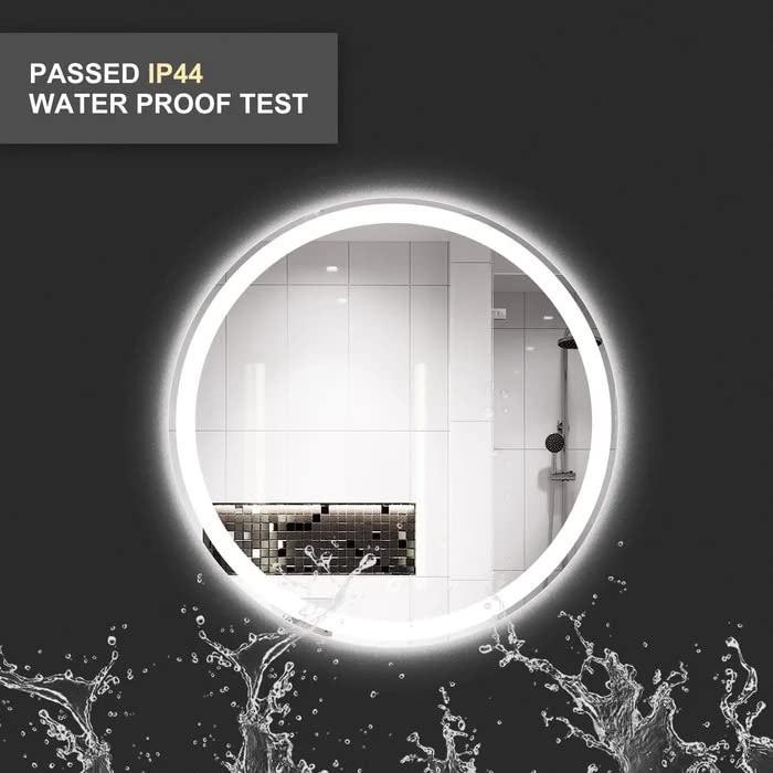 LumiMirror Modern Wall Mirror – Bathroom Vanity with Anti-Fog & Dimmable LED Lights