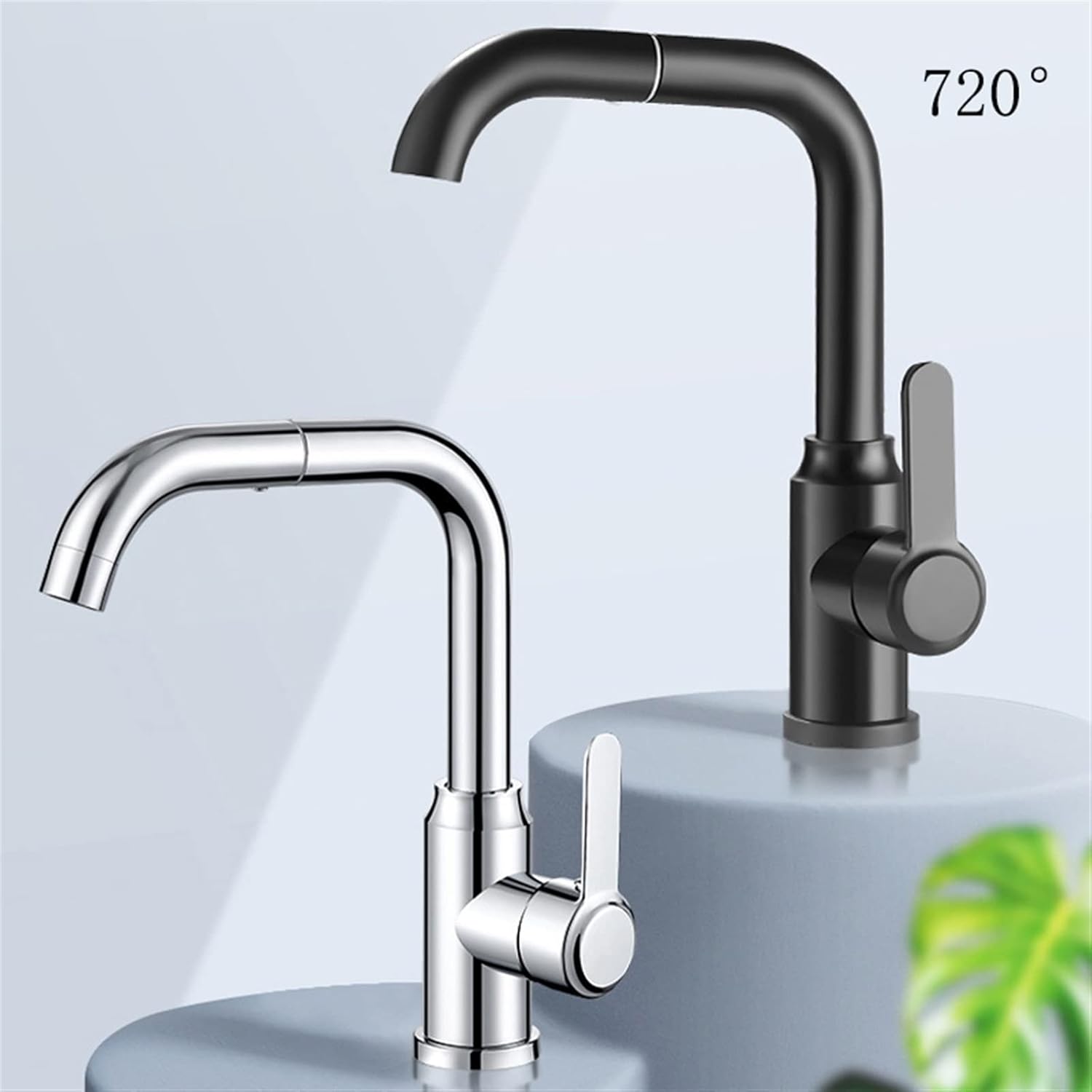 AquaFlow Swivel Bathroom Faucet – Deck Mounted, Splash Proof Mixer Tap with Shower Head