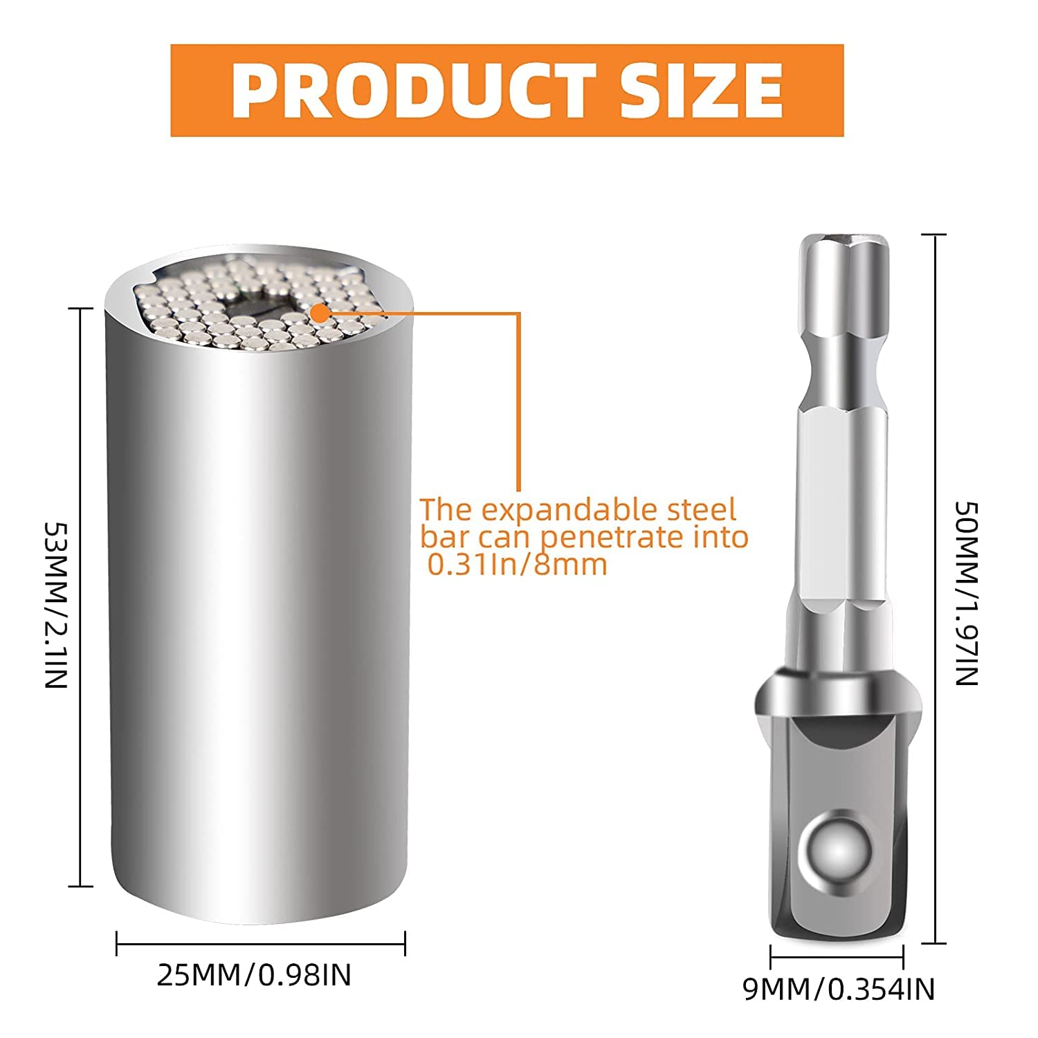 FlexiGrip Universal Wrench – Self-Adjusting Multi-Size Socket Tool for Regular & Irregular Screws