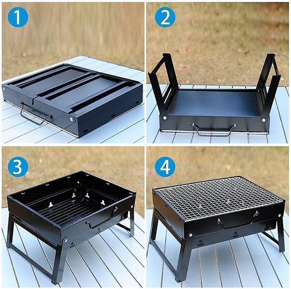 GrillPro Wheel Compact BBQ – Large Cooking Area with Accessories for Home